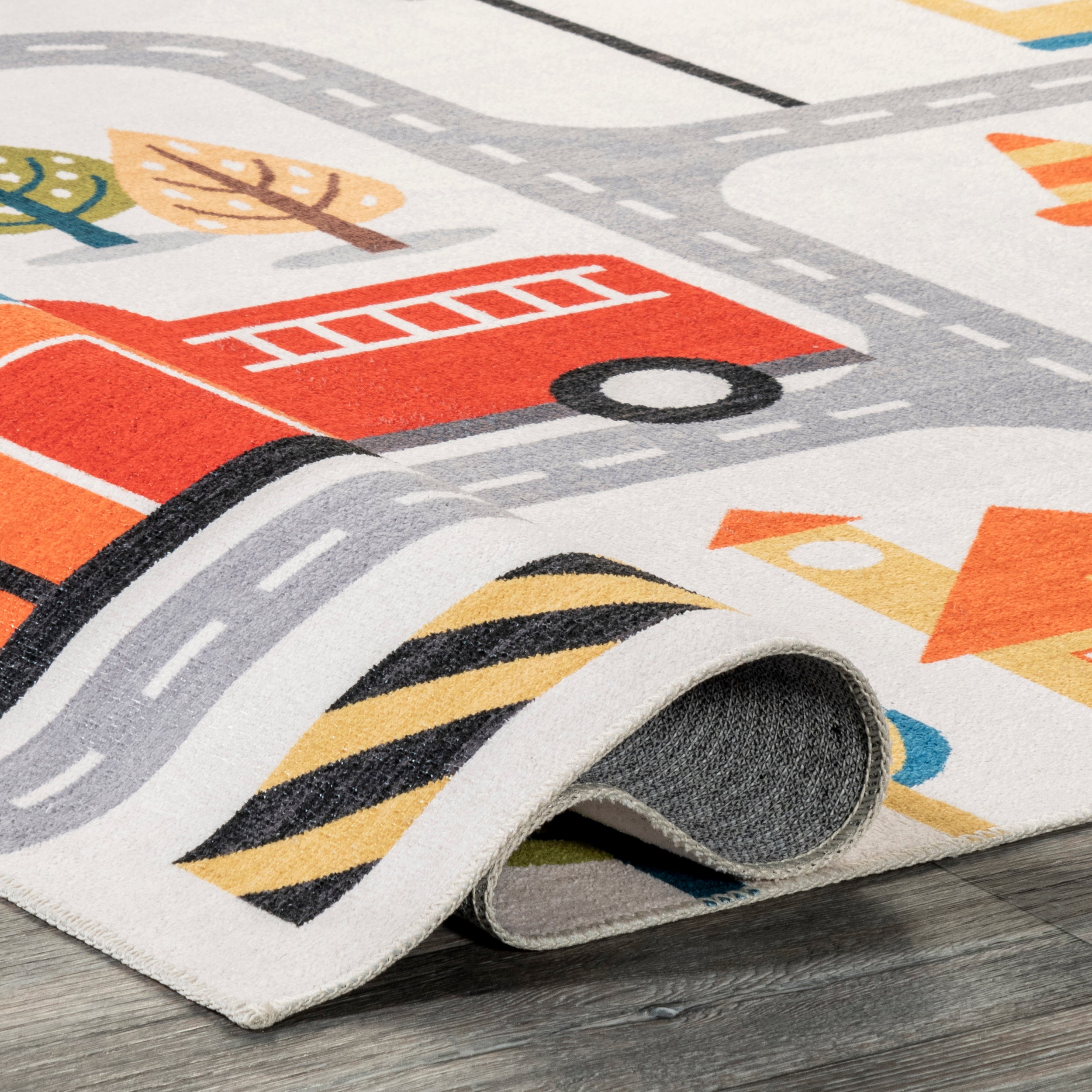Carmina City Streets Machine Washable Kids Area Rug - Image 4