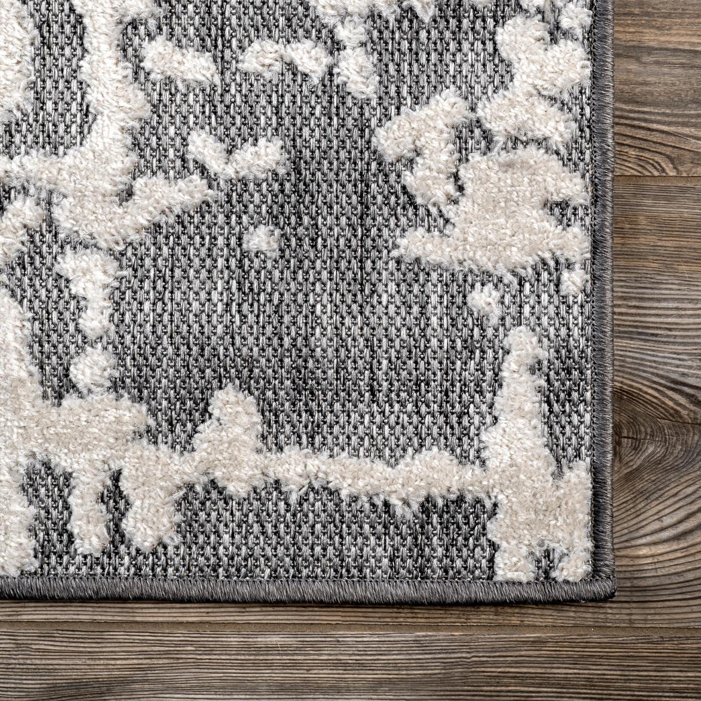 Adley Textured Abstract Lines Indoor/Outdoor Area Rug - Image 3