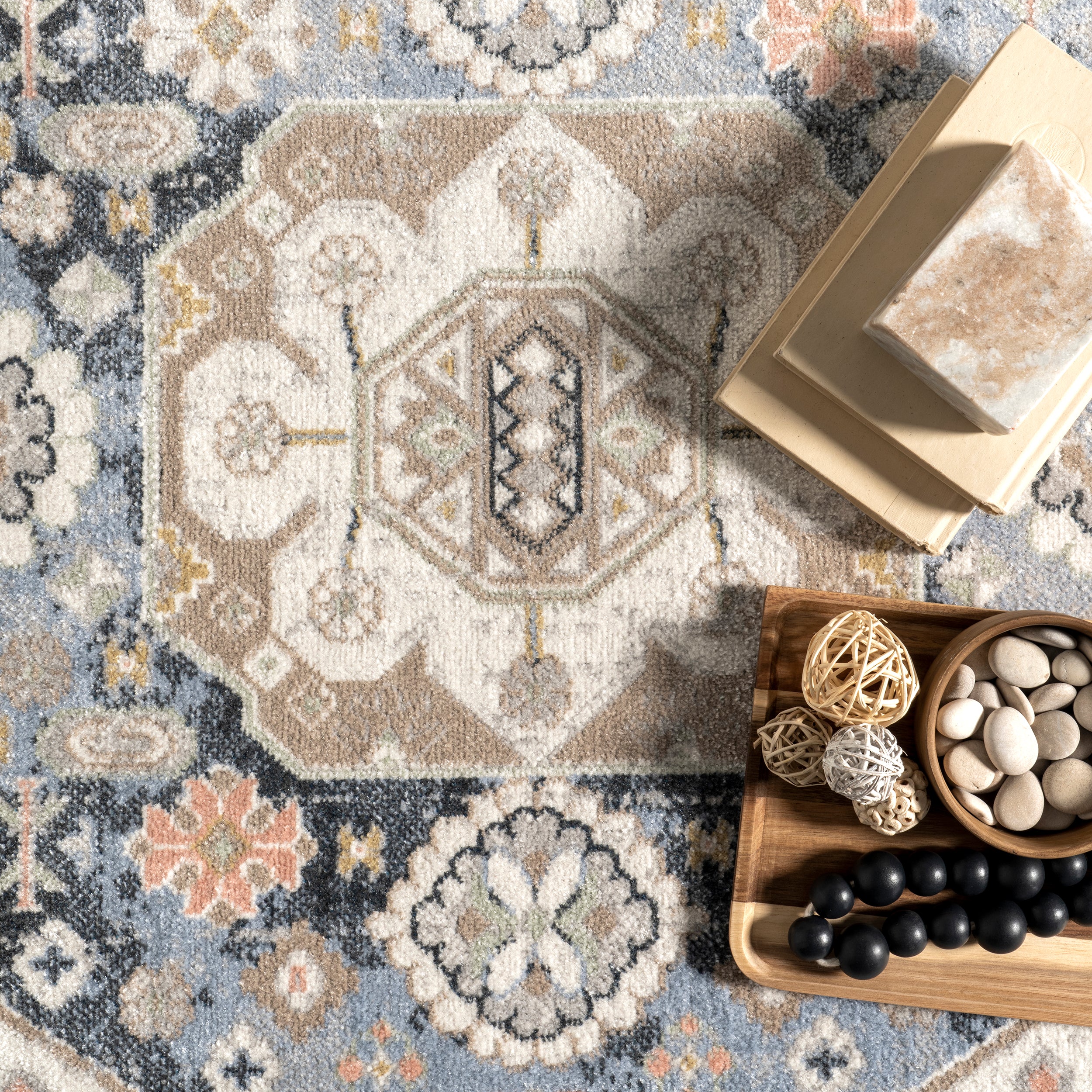 Lesia Persian Medallion Machine Washable Area Rug - Image 6