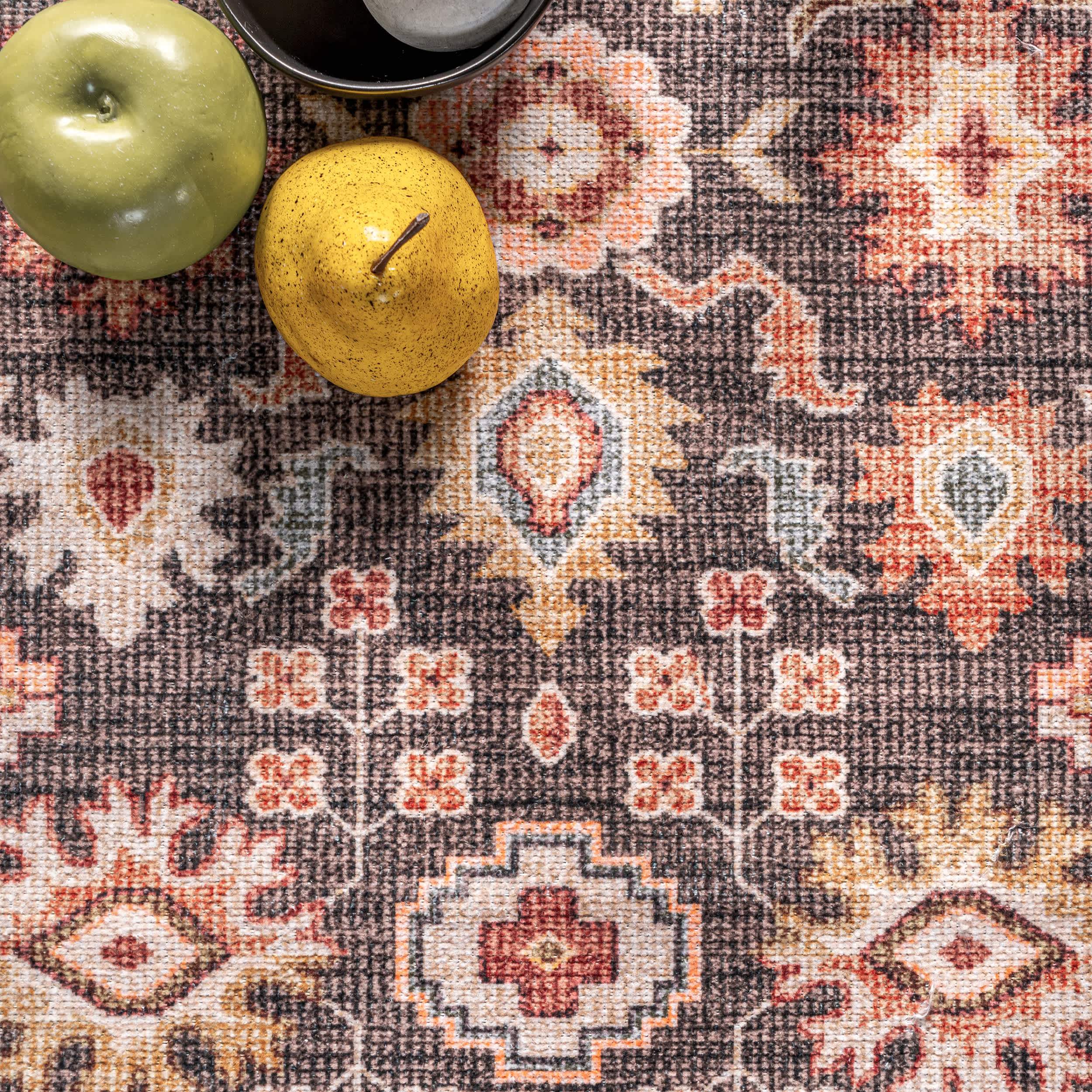 Claire Washable Floral Area Rug - Image 6