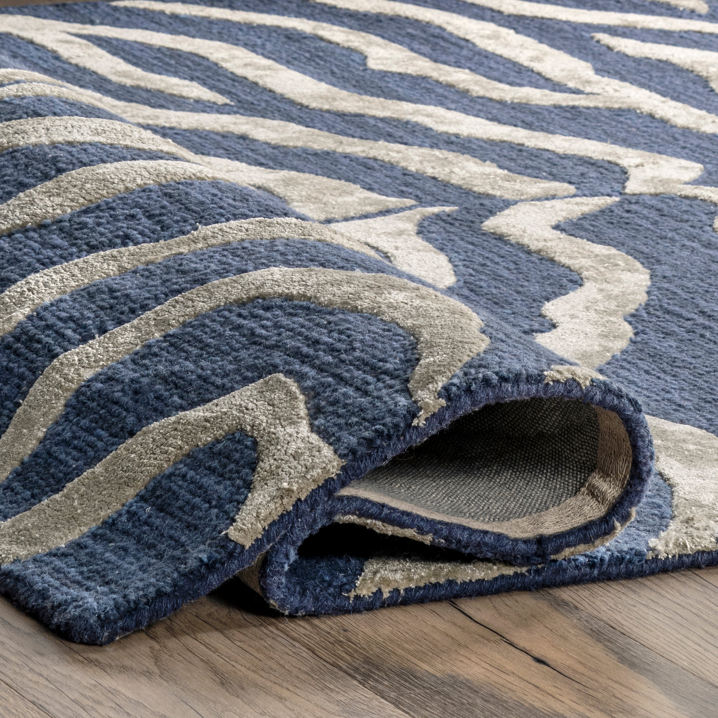 Hand Tufted Plush Zebra Area Rug - Image 14