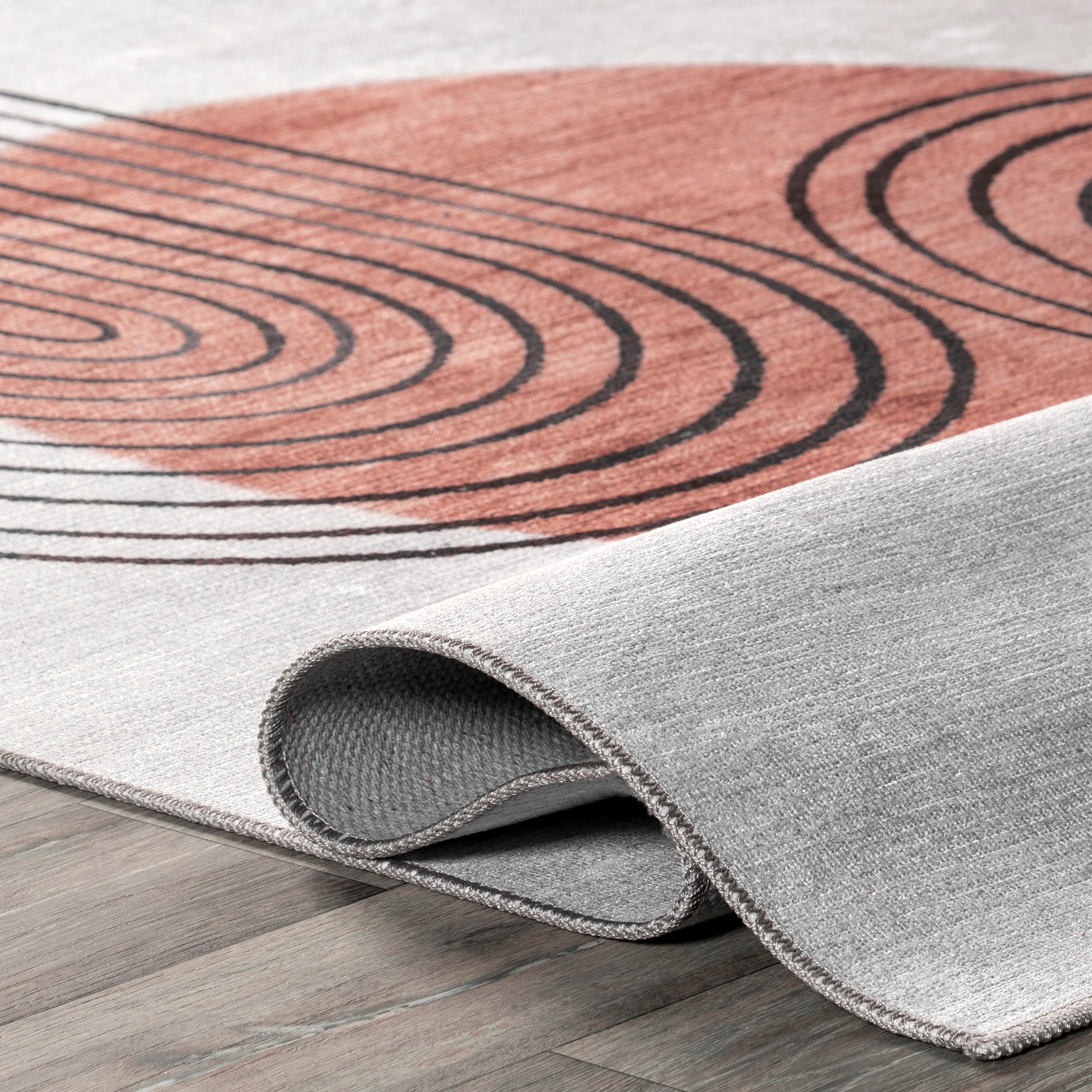 Martine Abstract Sun Machine Washable Area Rug - Image 4