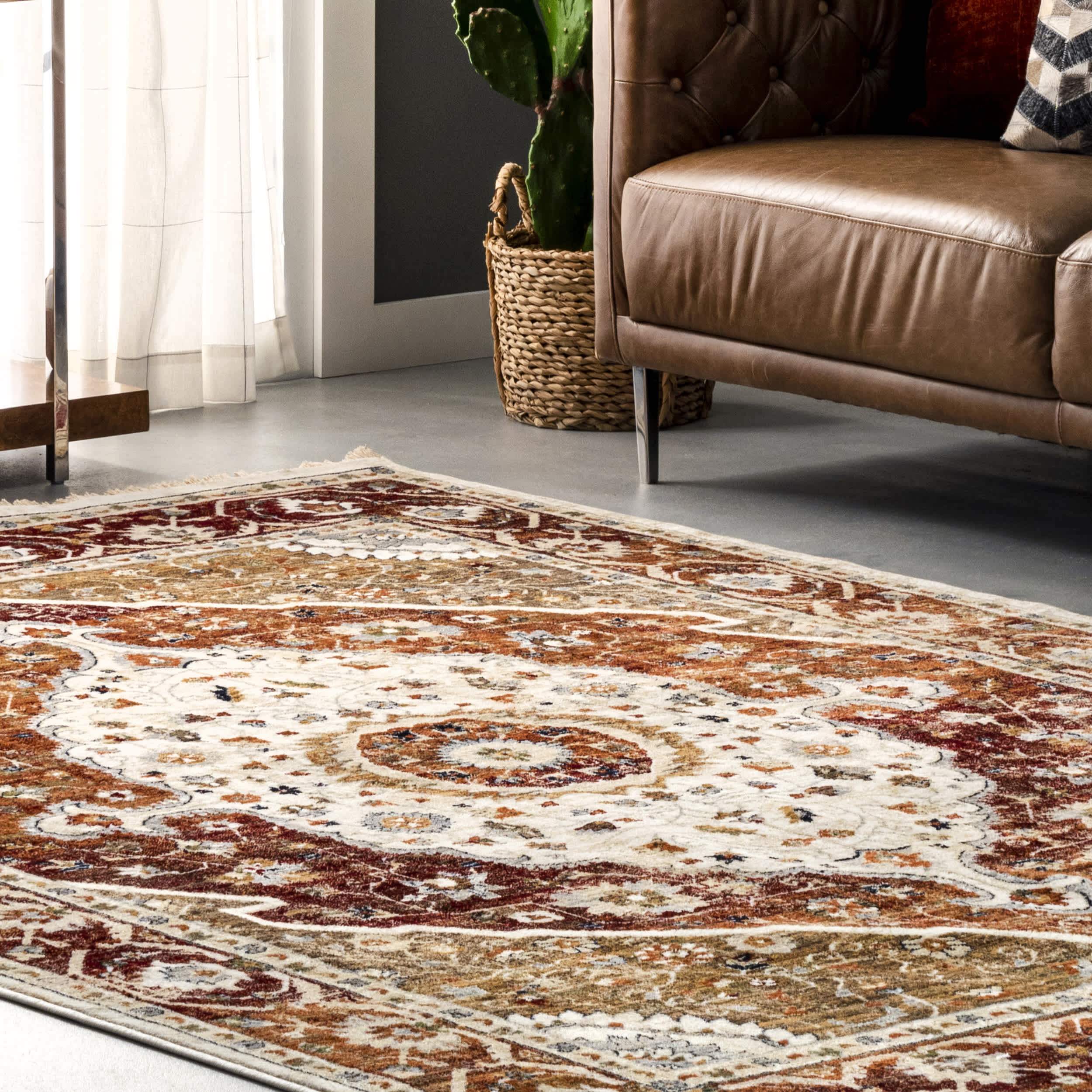 Jaime Traditional Medallion Fringe Area Rug - Image 9
