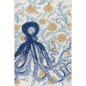 Noori Coastal SplashGuard Machine Washable Area Rug