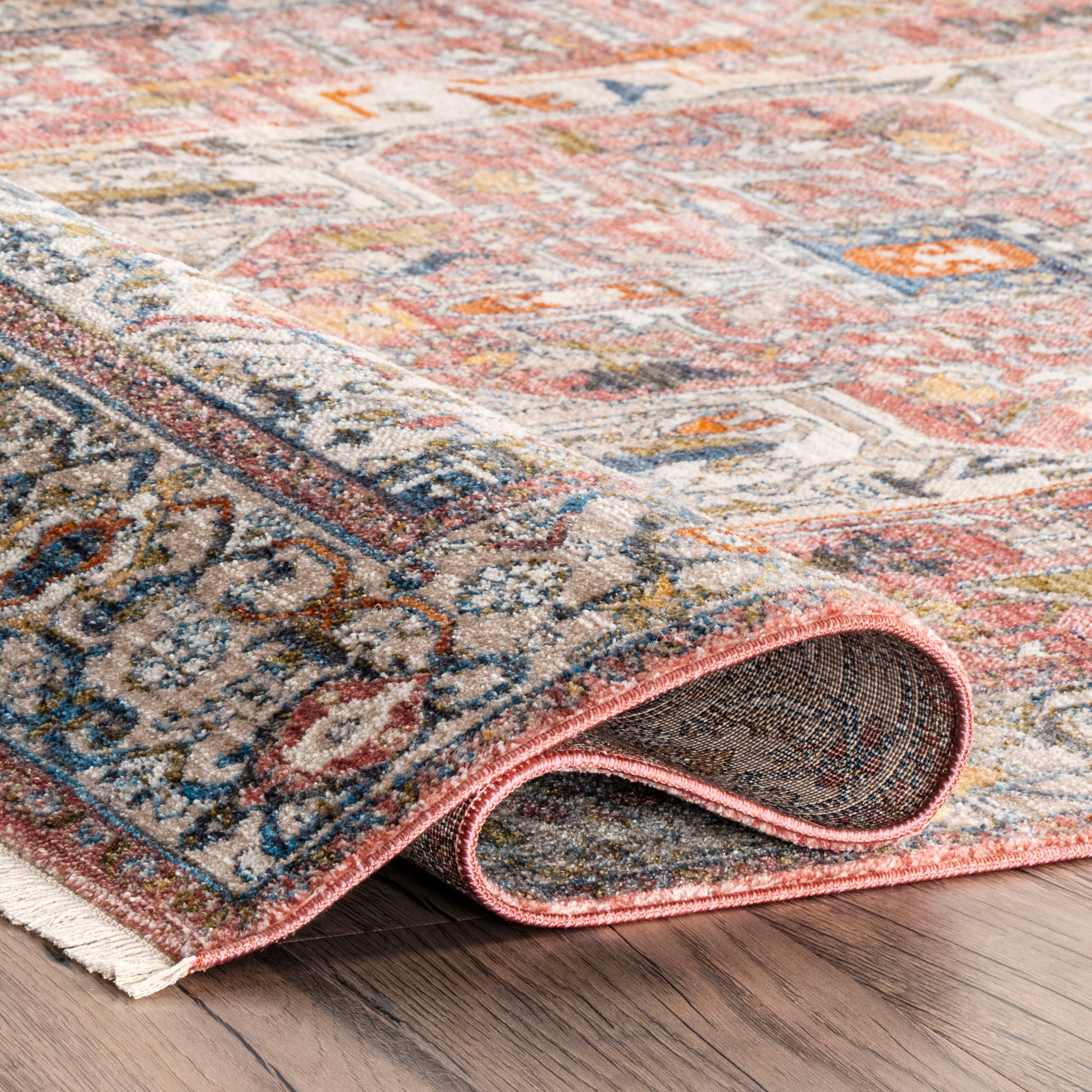 Harriet Vintage Medallion Fringe Area Rug - Image 26