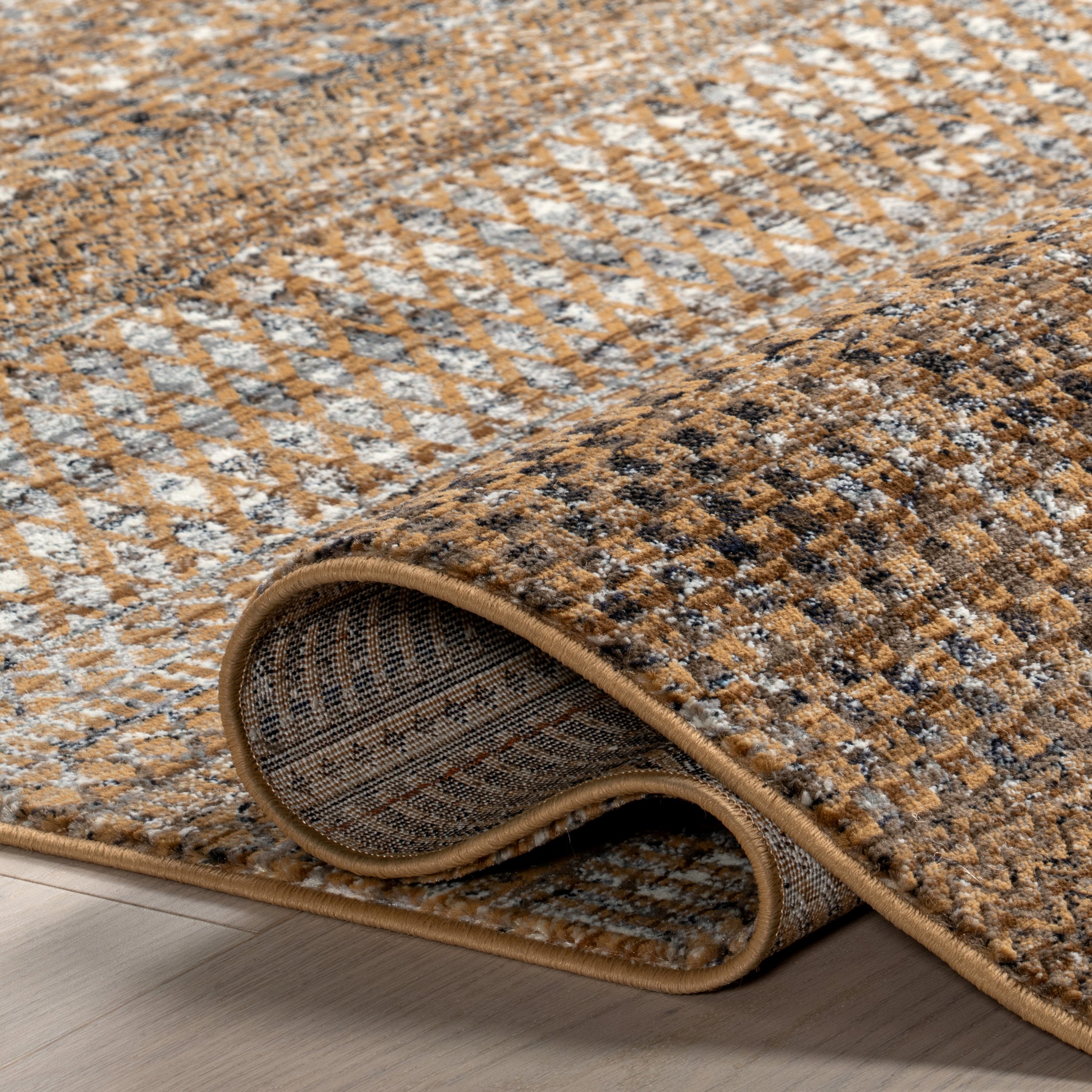 Lavender Geometric Fringe Area Rug - Image 4
