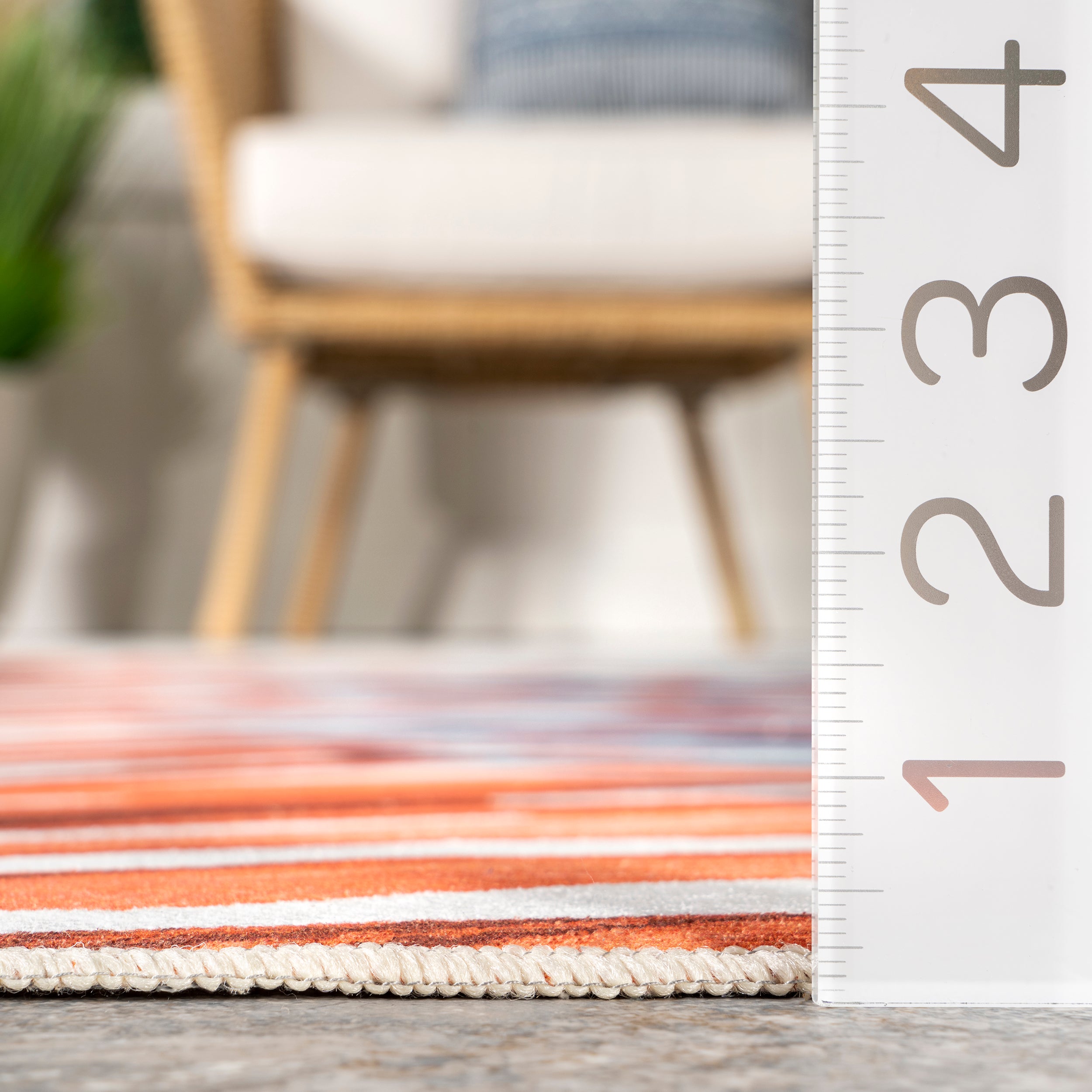 Auri Double Palm Indoor/Outdoor Machine Washable Area Rug - Image 3