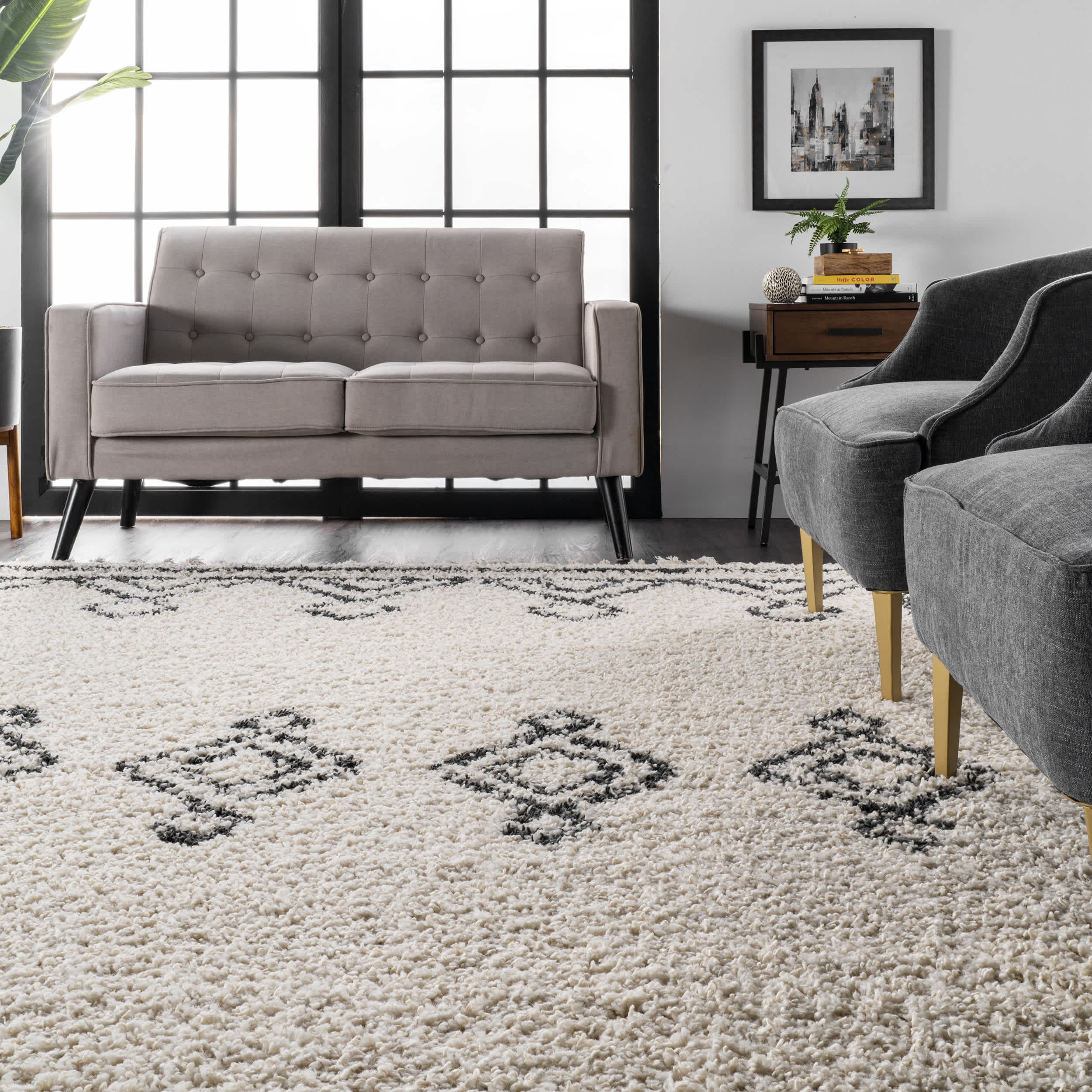 Mackie Moroccan Diamond Tassel Area Rug - Image 8