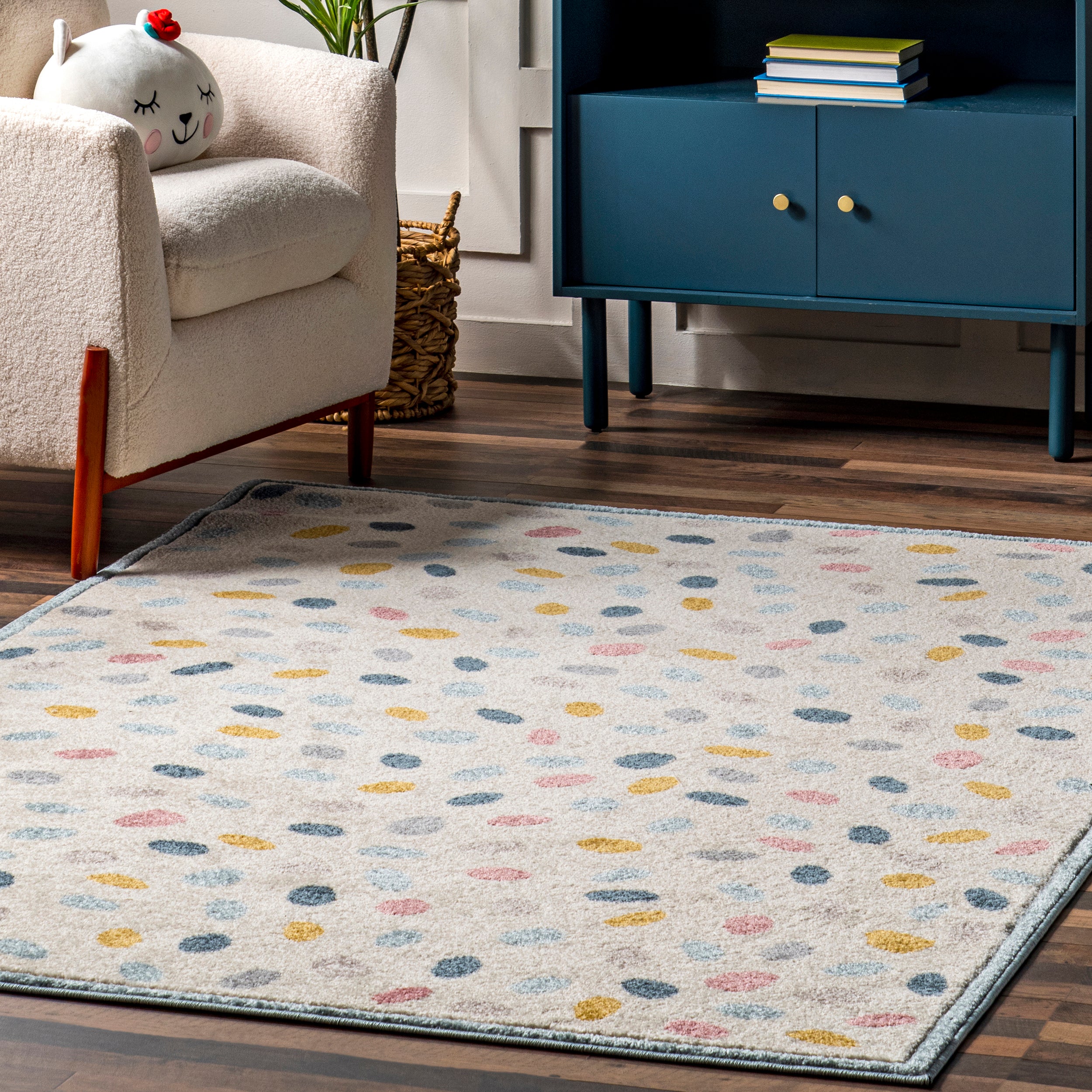 Isabela Colorful Pebbles Kids Area Rug - Image 9