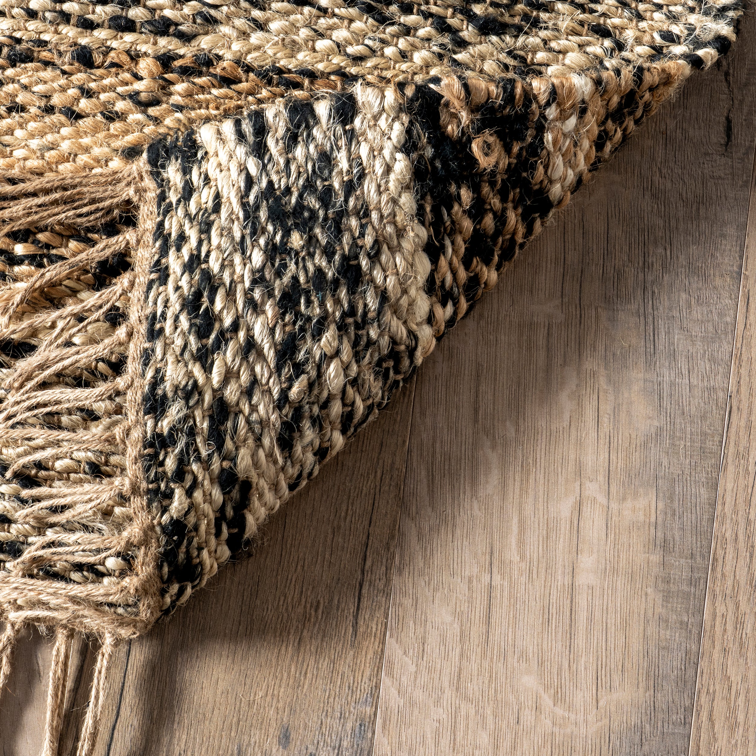 Julane Striped Jute Tassel Area Rug - Image 7