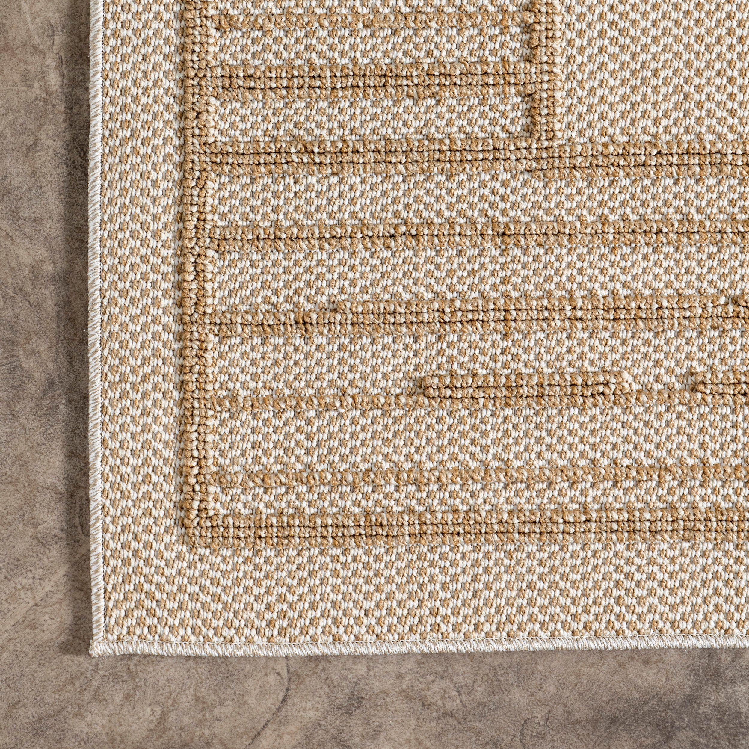 Rickie Solid Striped Indoor/Outdoor Area Rug - Image 5