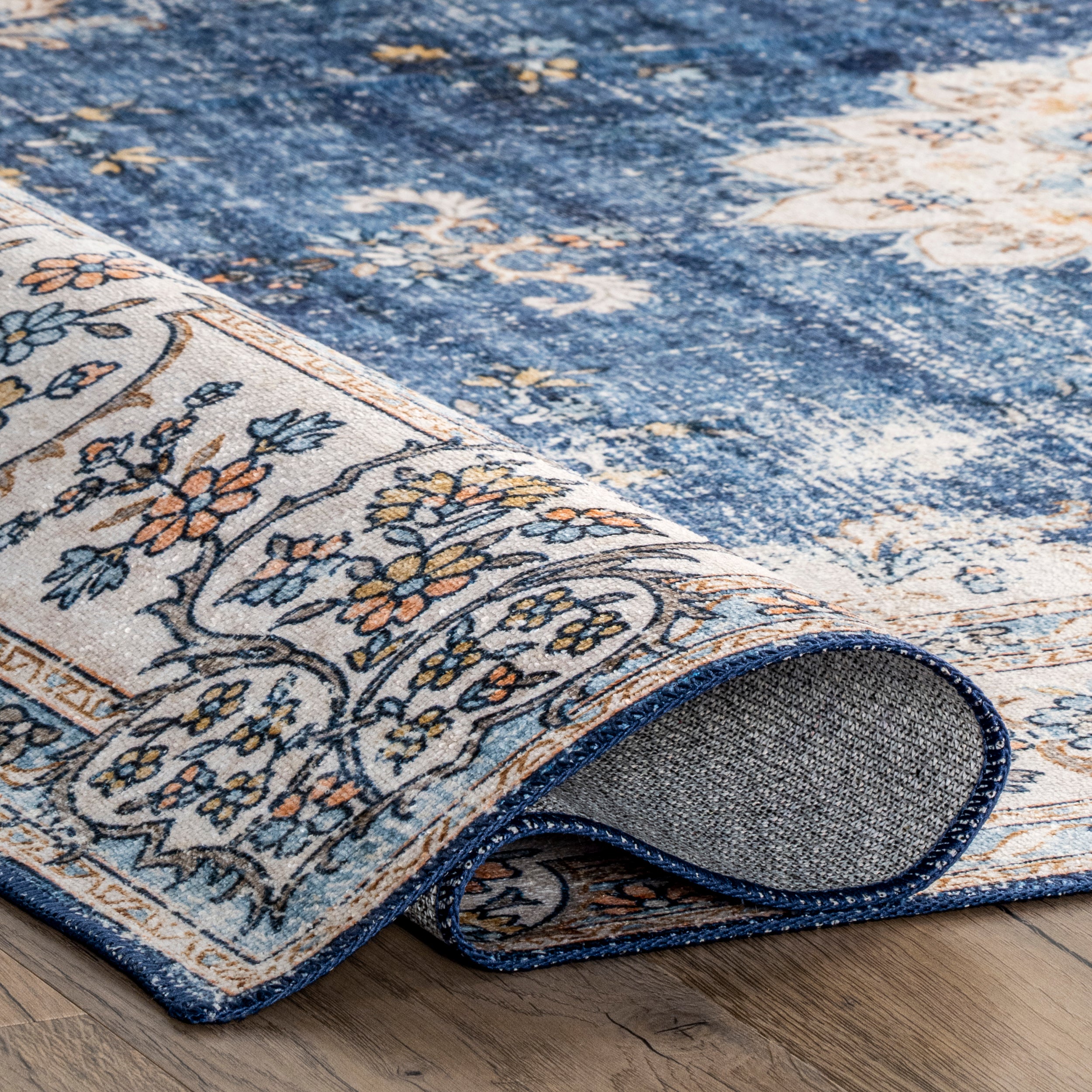 Ren Vintage Floral Machine Washable Area Rug - Image 27