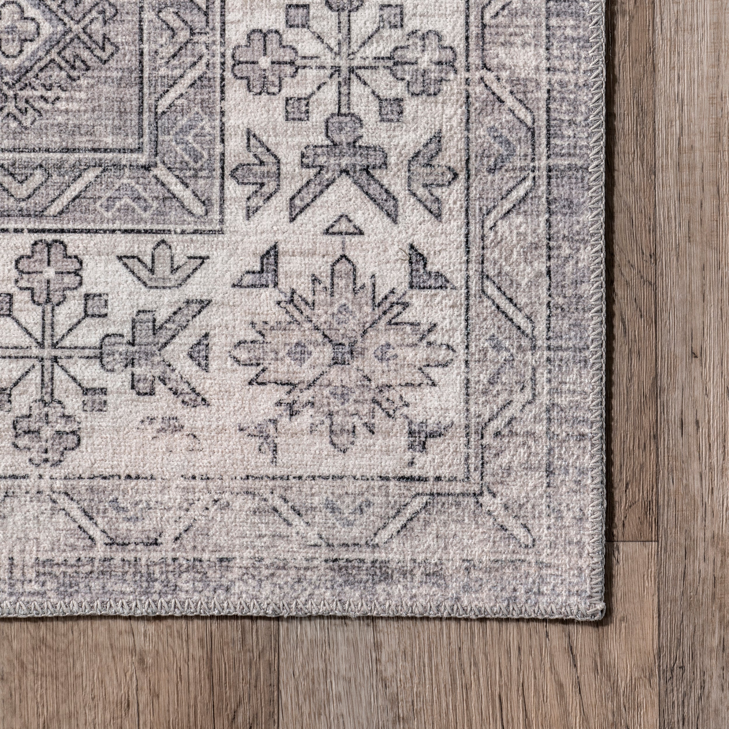 Medallion Bordered Machine Washable Area Rug - Image 18