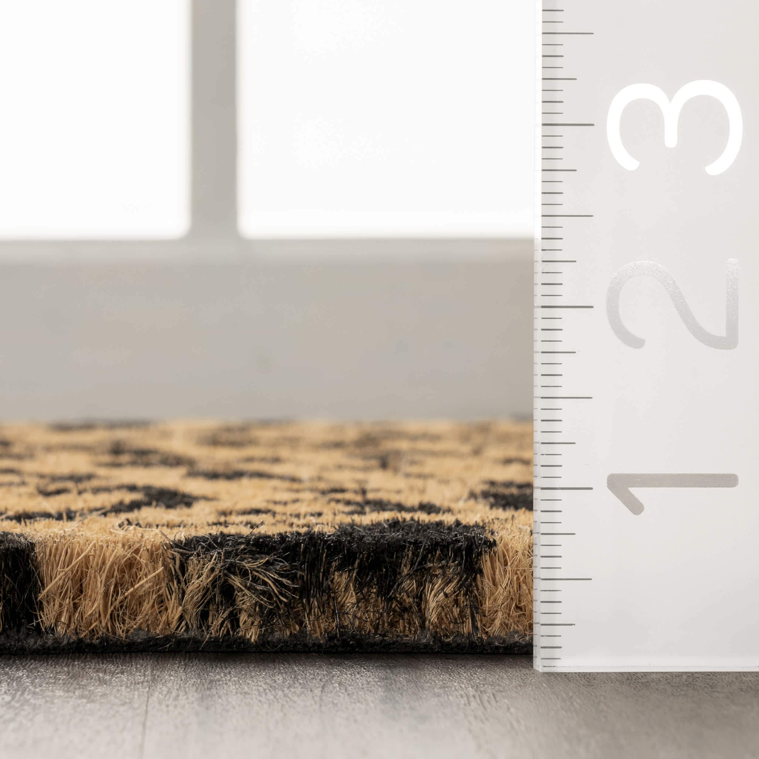 Coir Leopard Print Doormat - Image 3