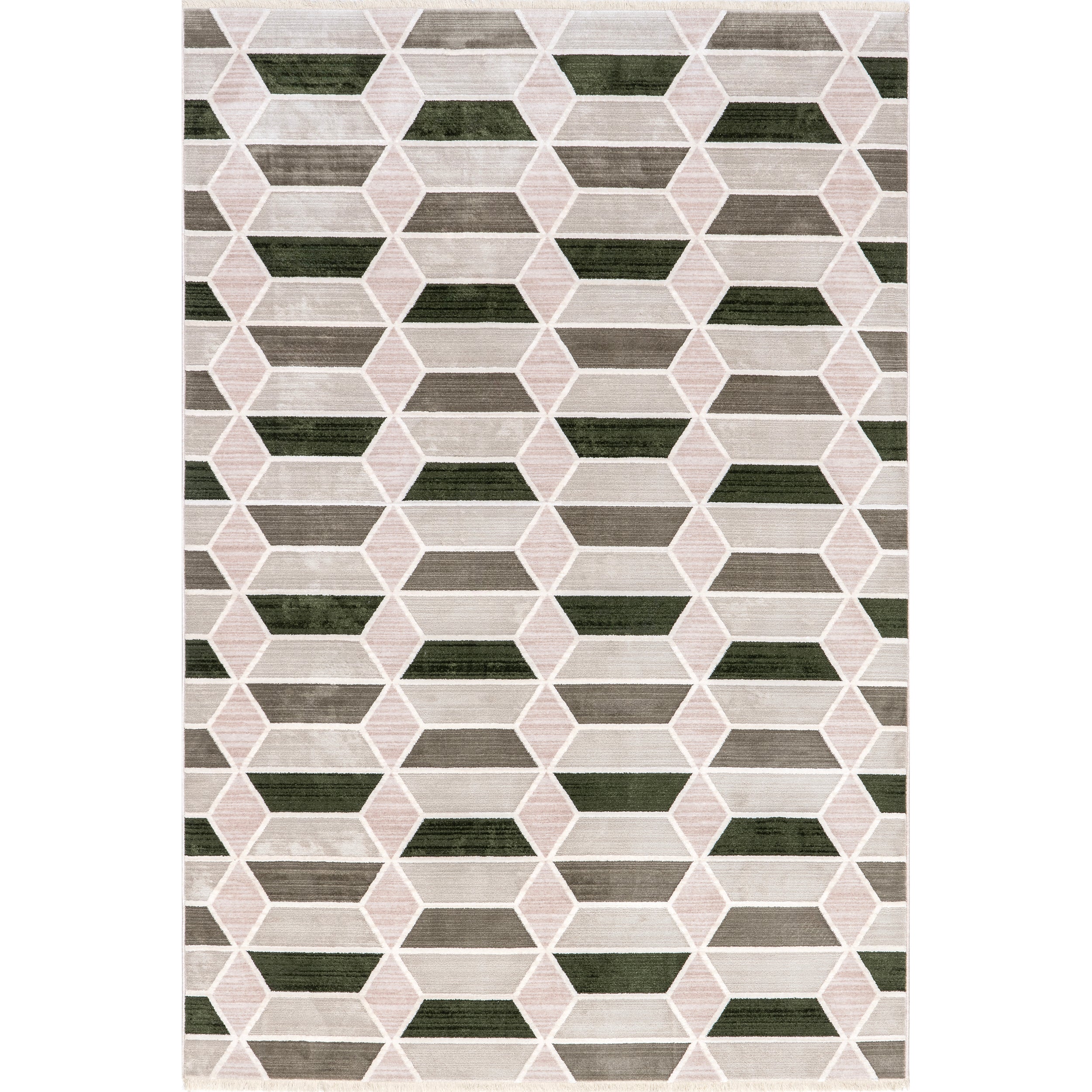 Fressia Modern High-Low Geometric Area Rug