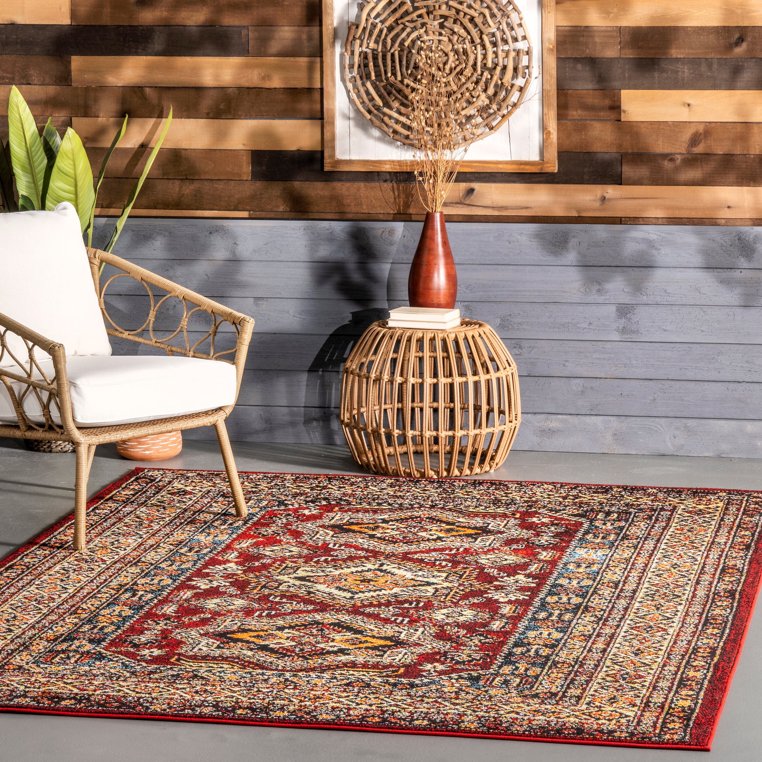 Indoor/Outdoor Transitional Medieval Randy Area Rug - Image 2