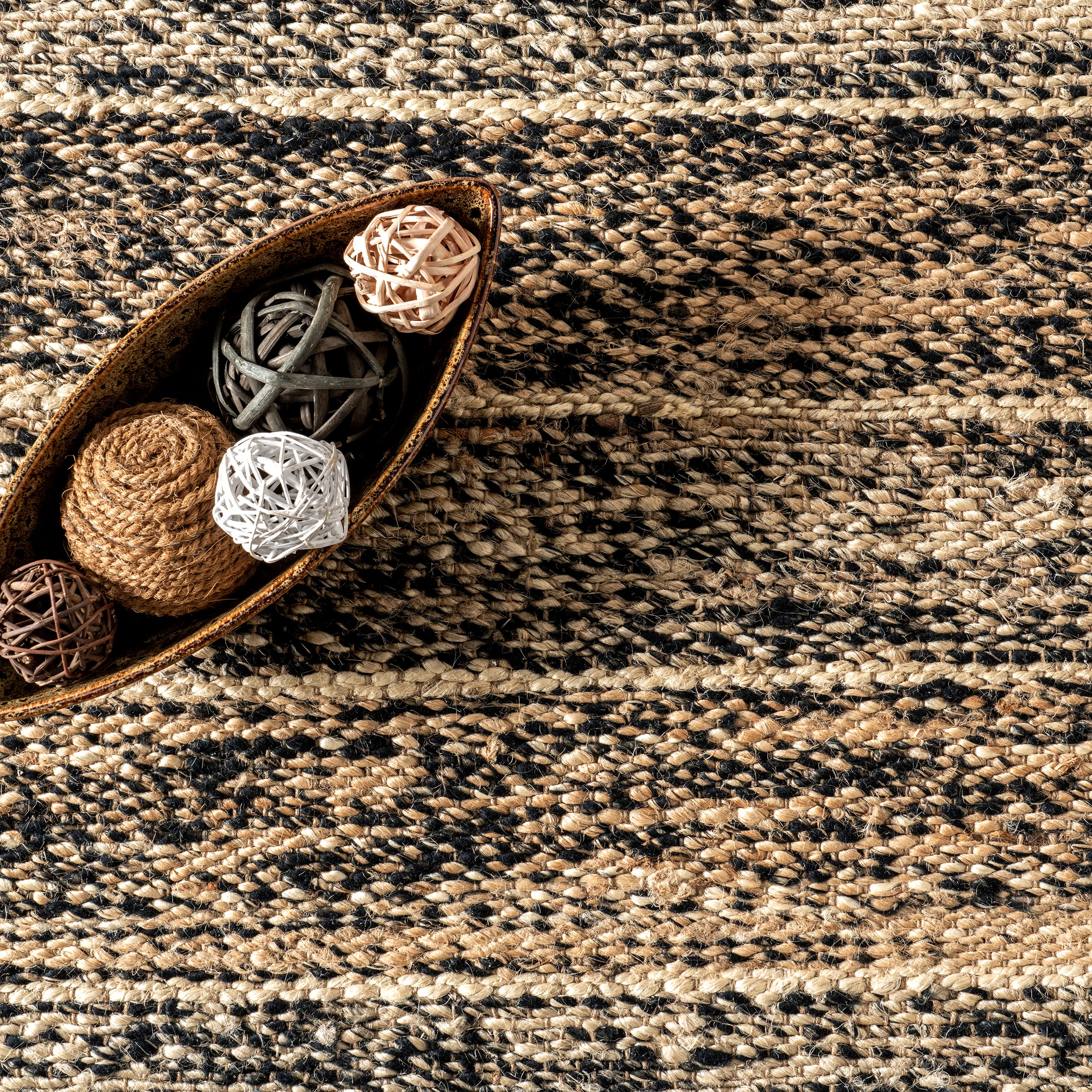 Julane Striped Jute Tassel Area Rug - Image 6