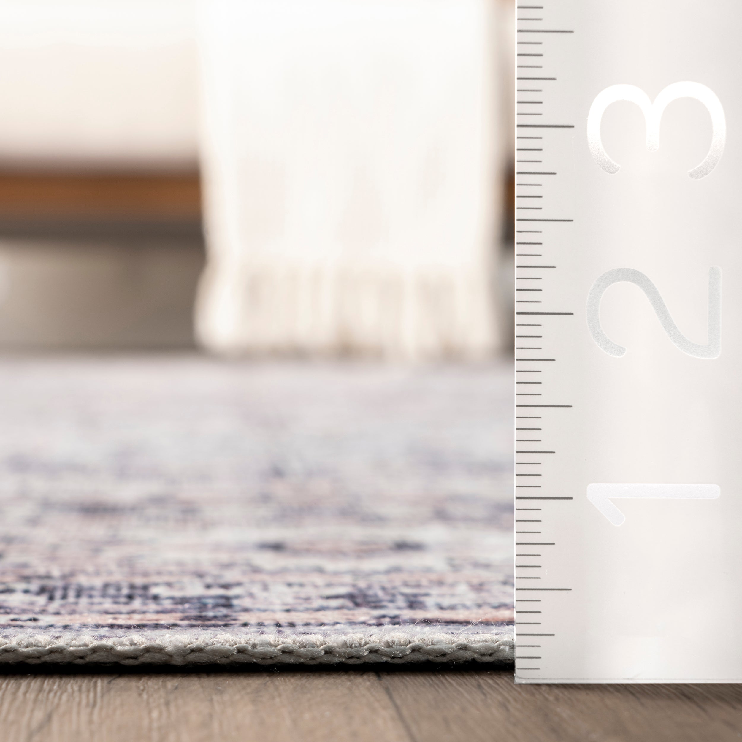 Indy Vintage Stain-Resistant Machine Washable Area Rug - Image 3