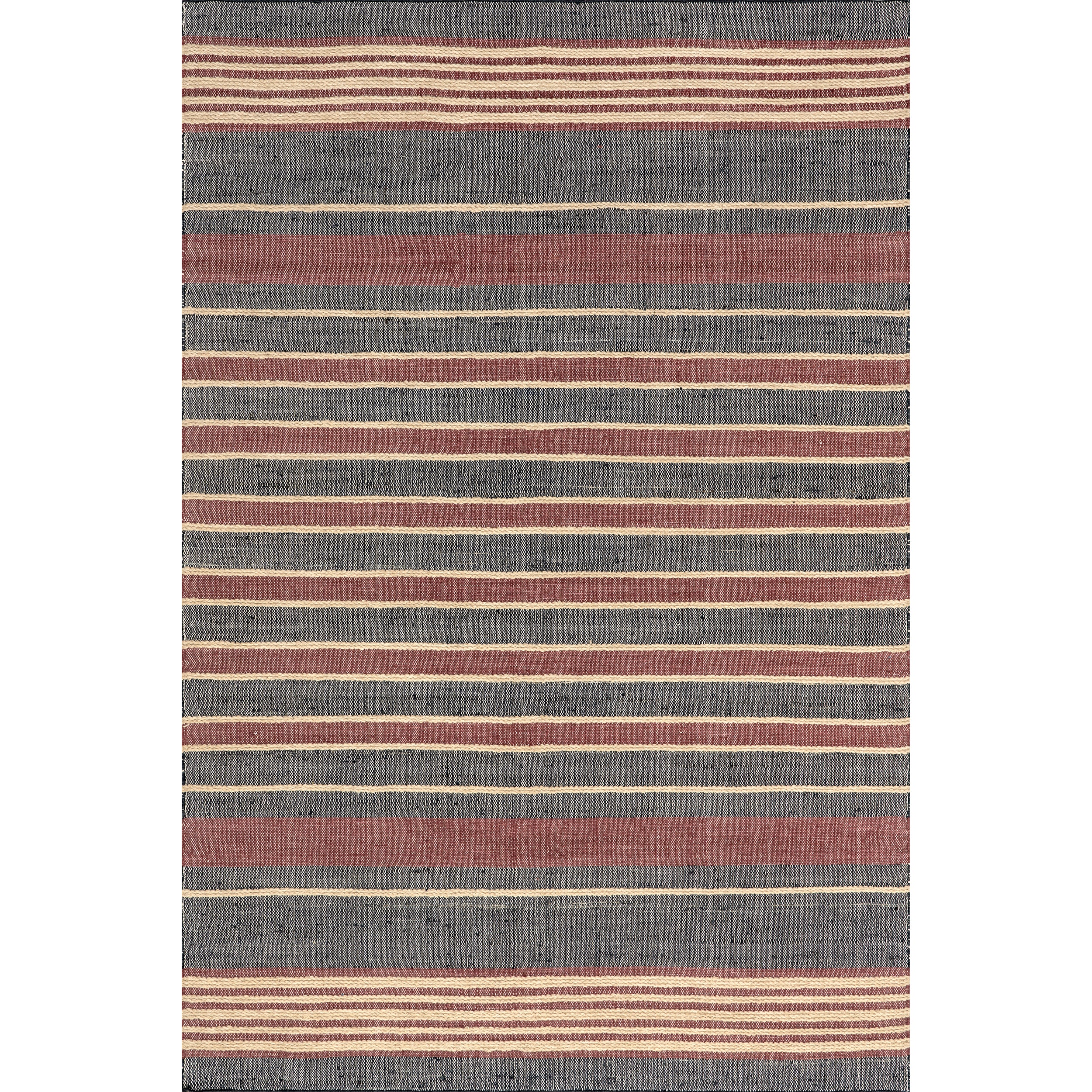 Wendi Striped Jute and Wool Area RUg