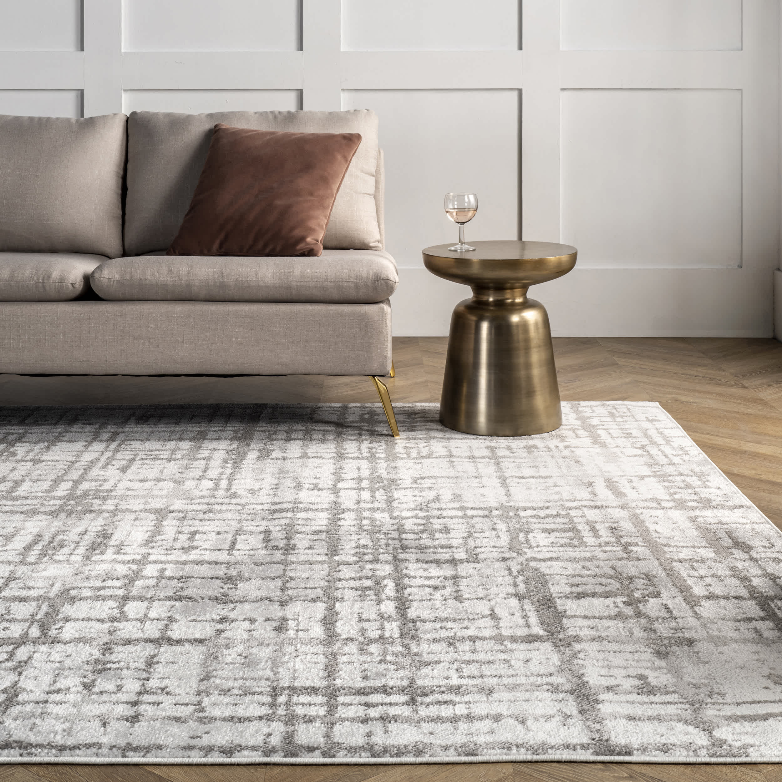 Annie Modern Crosshatch Abstract Area Rug - Image 8