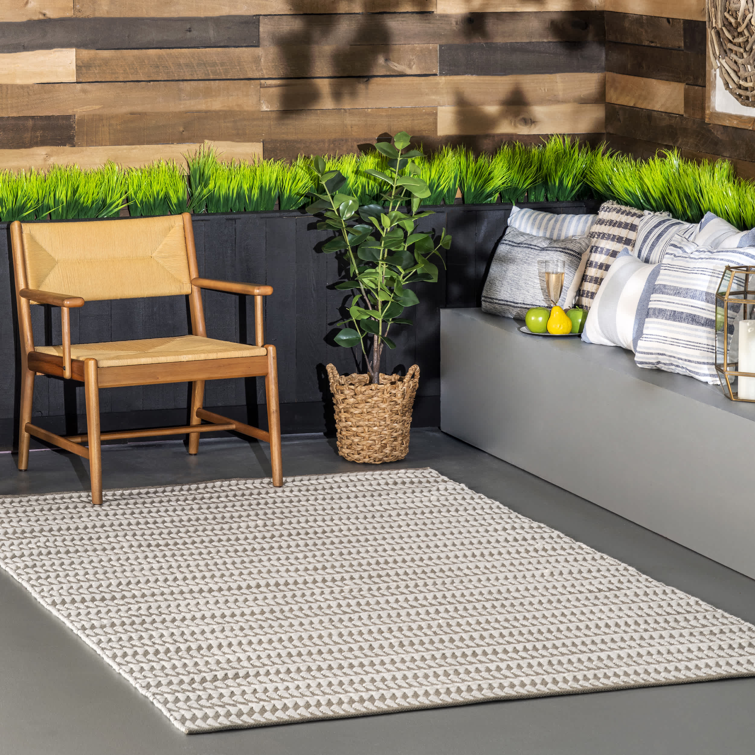 Outdoor Striped Yasmin Area Rug - Image 2