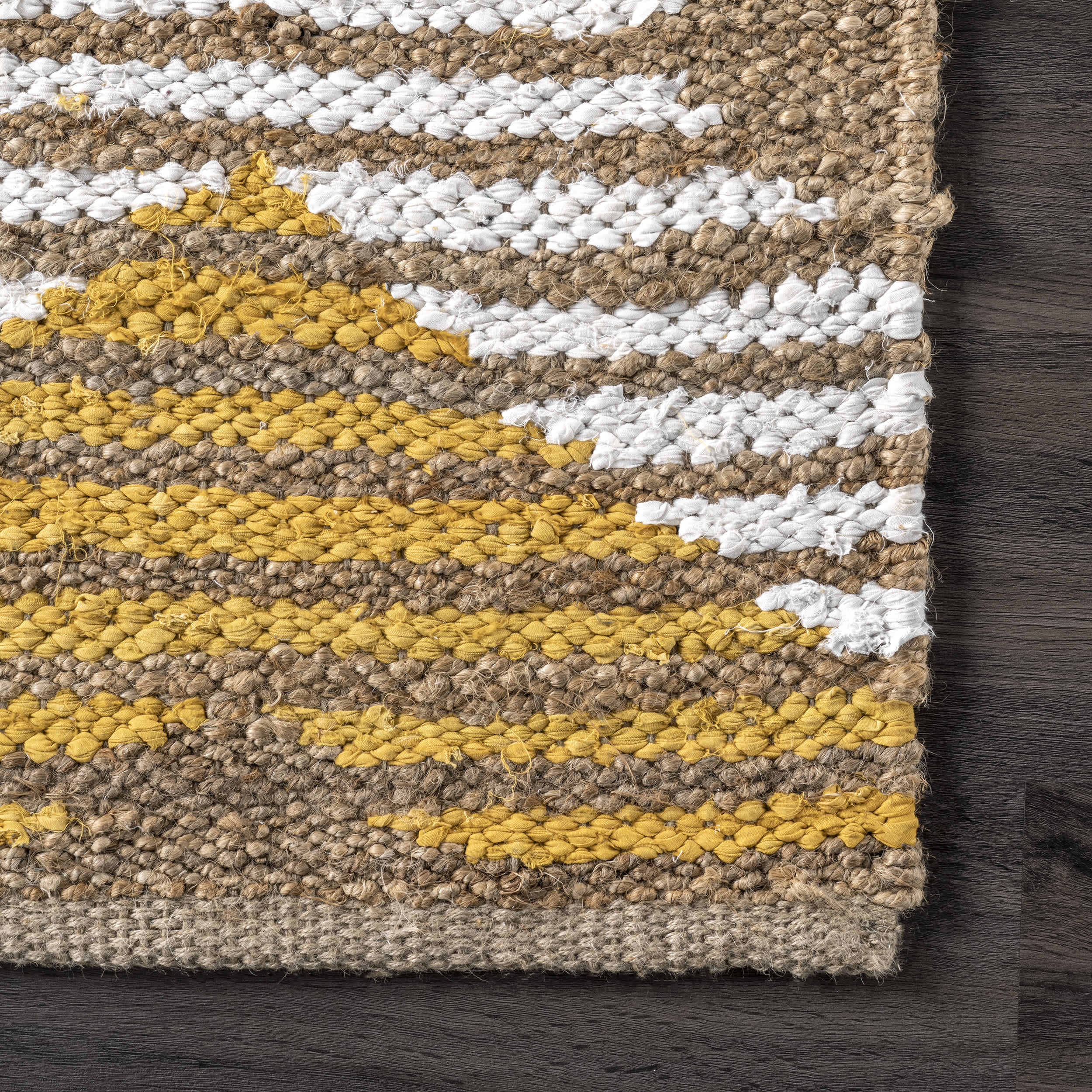 Hand Braided Marla Denim And Jute Diamonds - Image 15