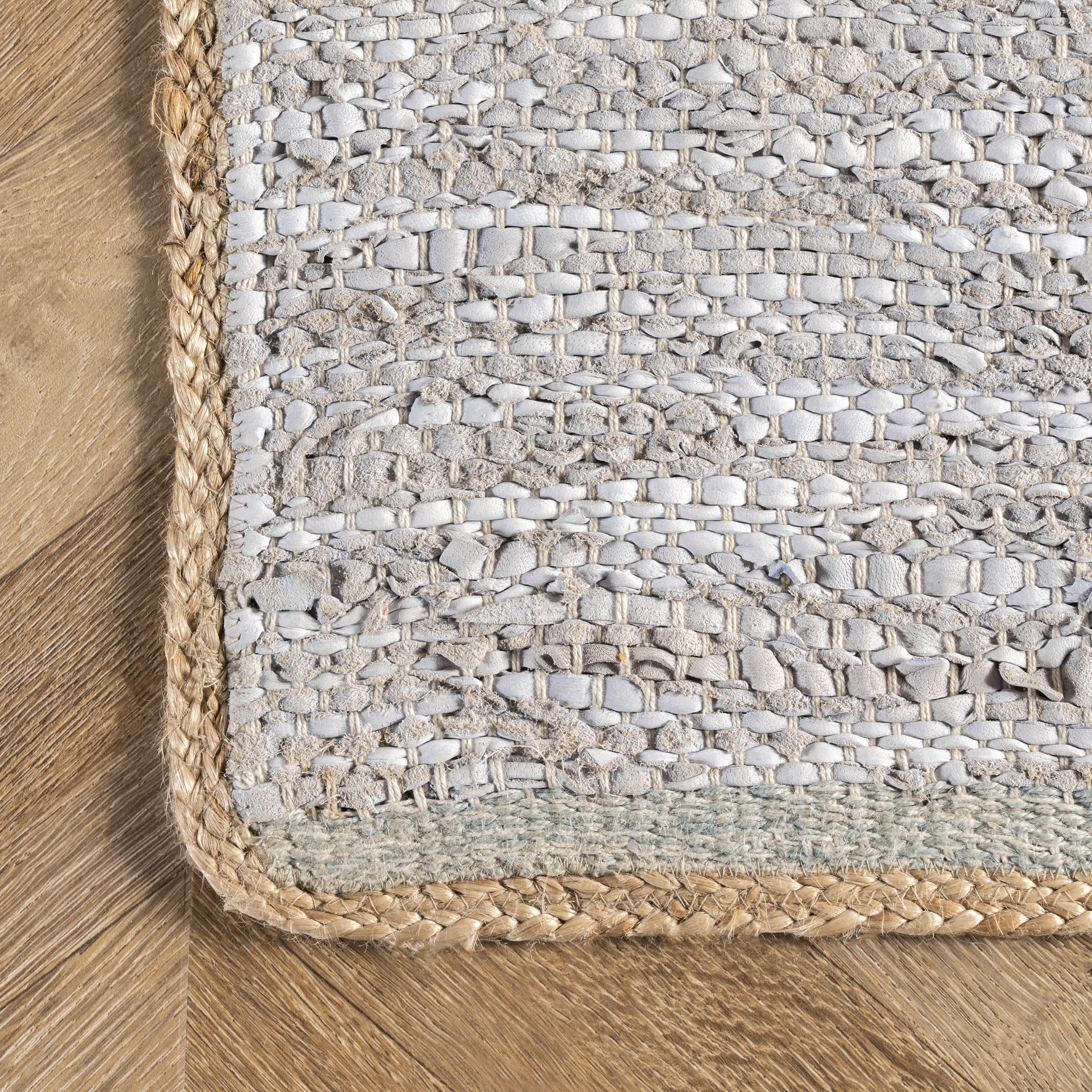 Sabby Hand Woven Leather Flatweave Area Rug - Image 18