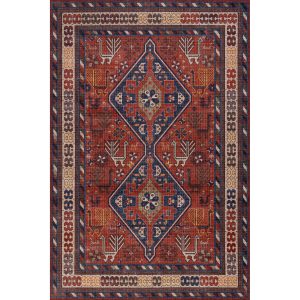 Damaris Splashguard Medallion Machine Washable Area Rug