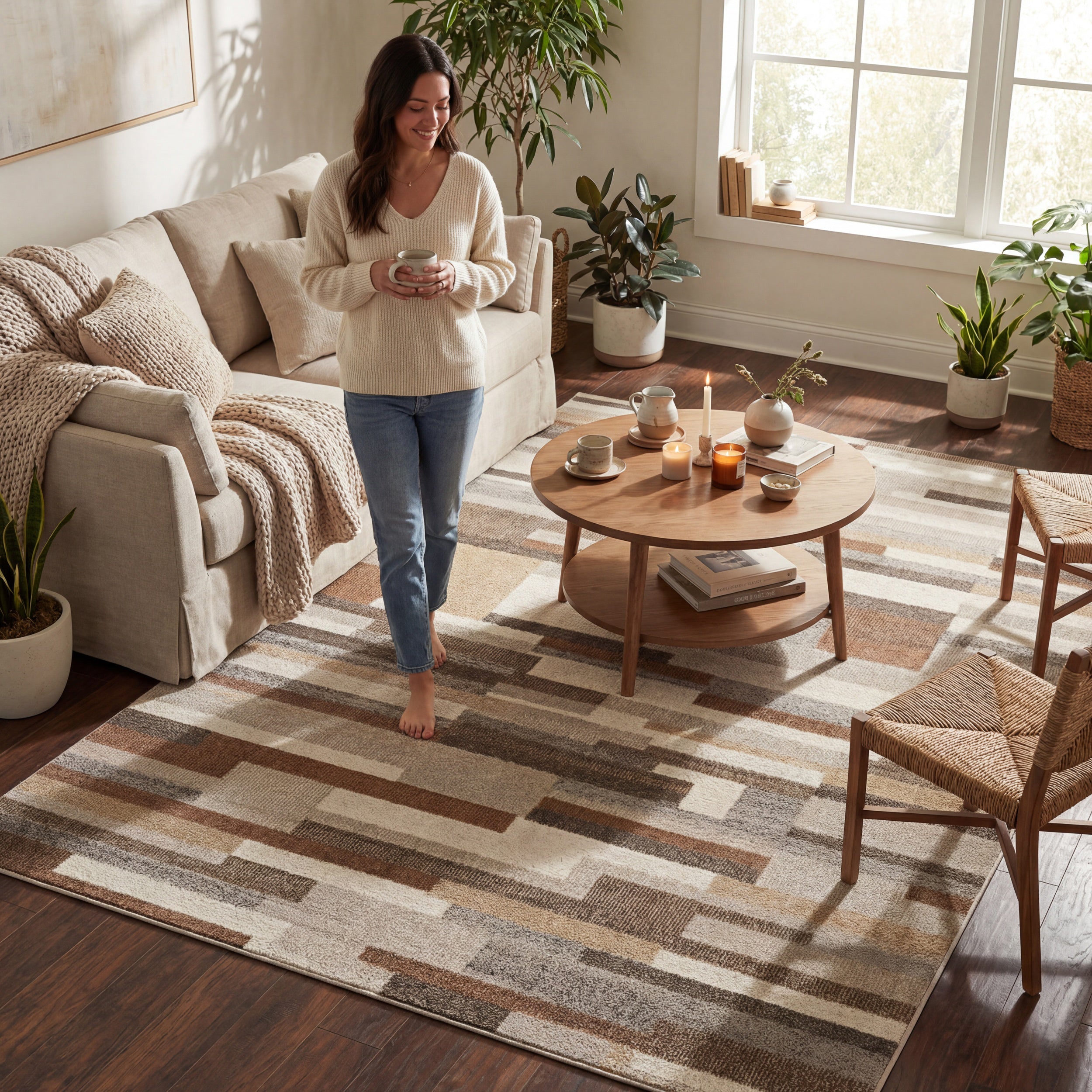nuLOOM Lucasta Rustic Abstract Washable Area Rug - Image 7
