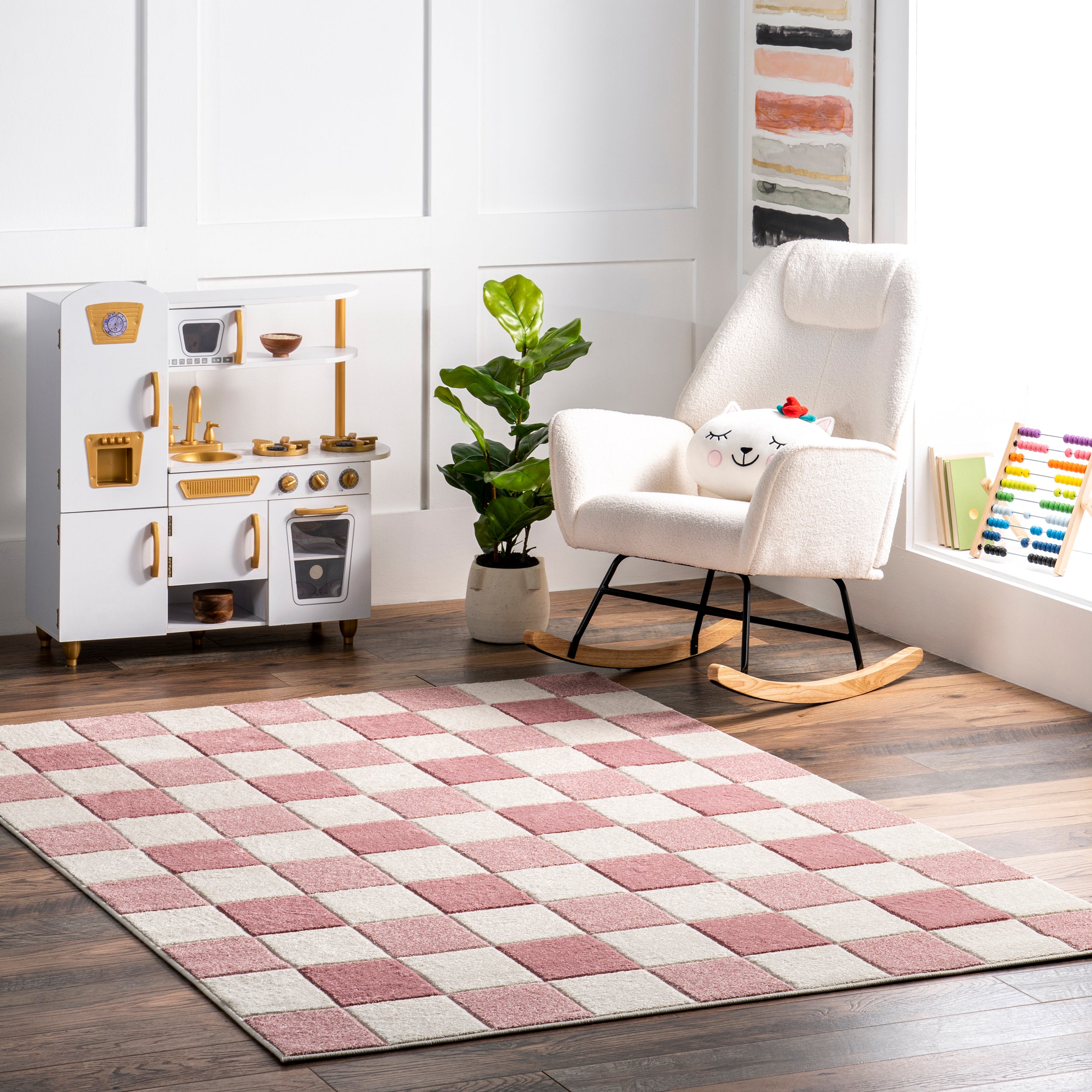Aubrey Checkered Kids Area Rug - Image 11