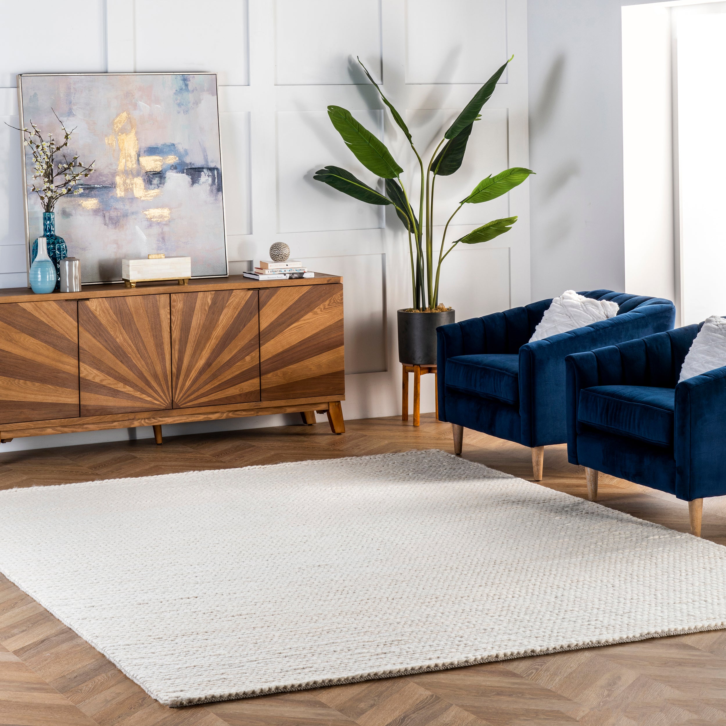 Penelope Braided Wool Area Rug - Image 2