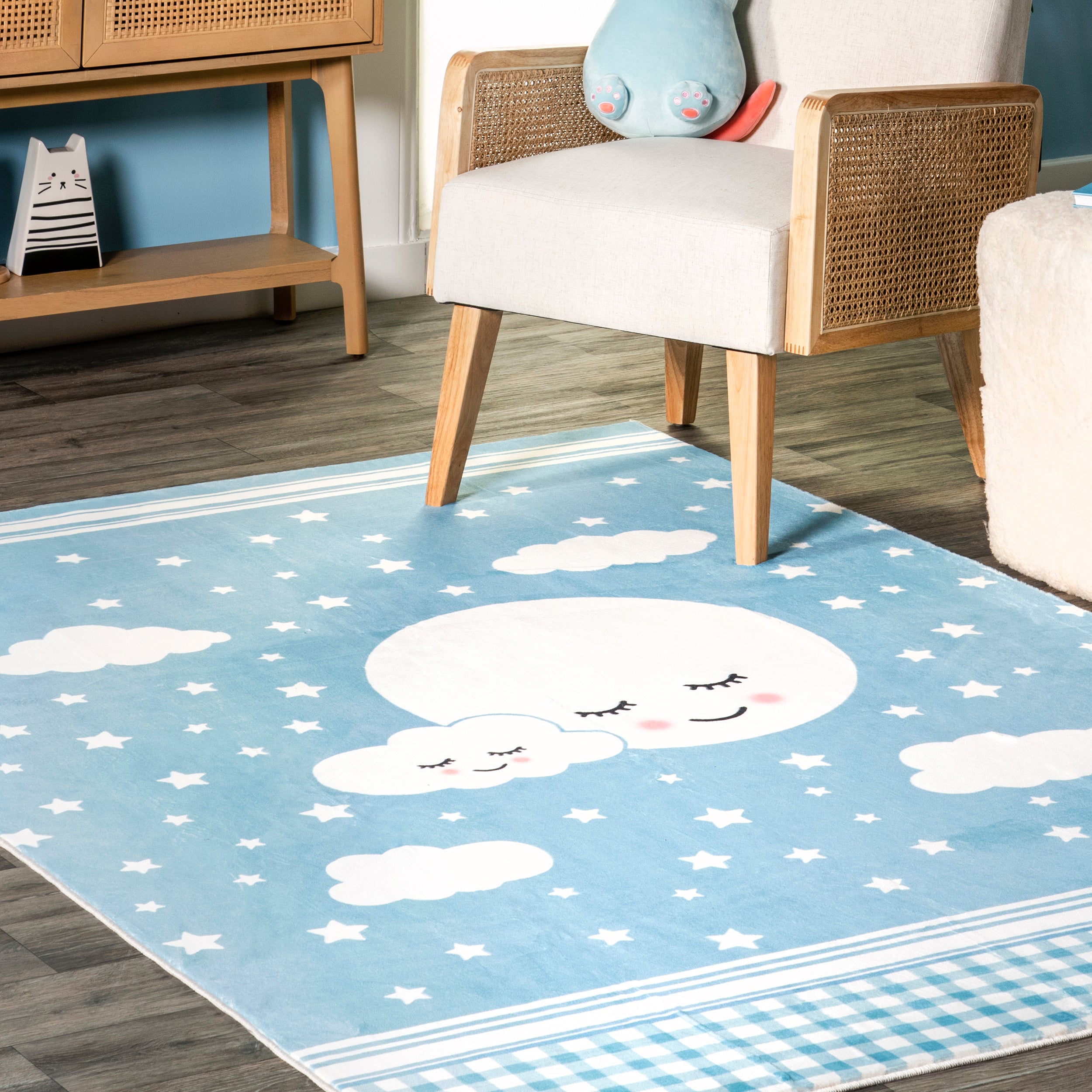 Peaceful Night Machine Washable Kids Area Rug - Image 18