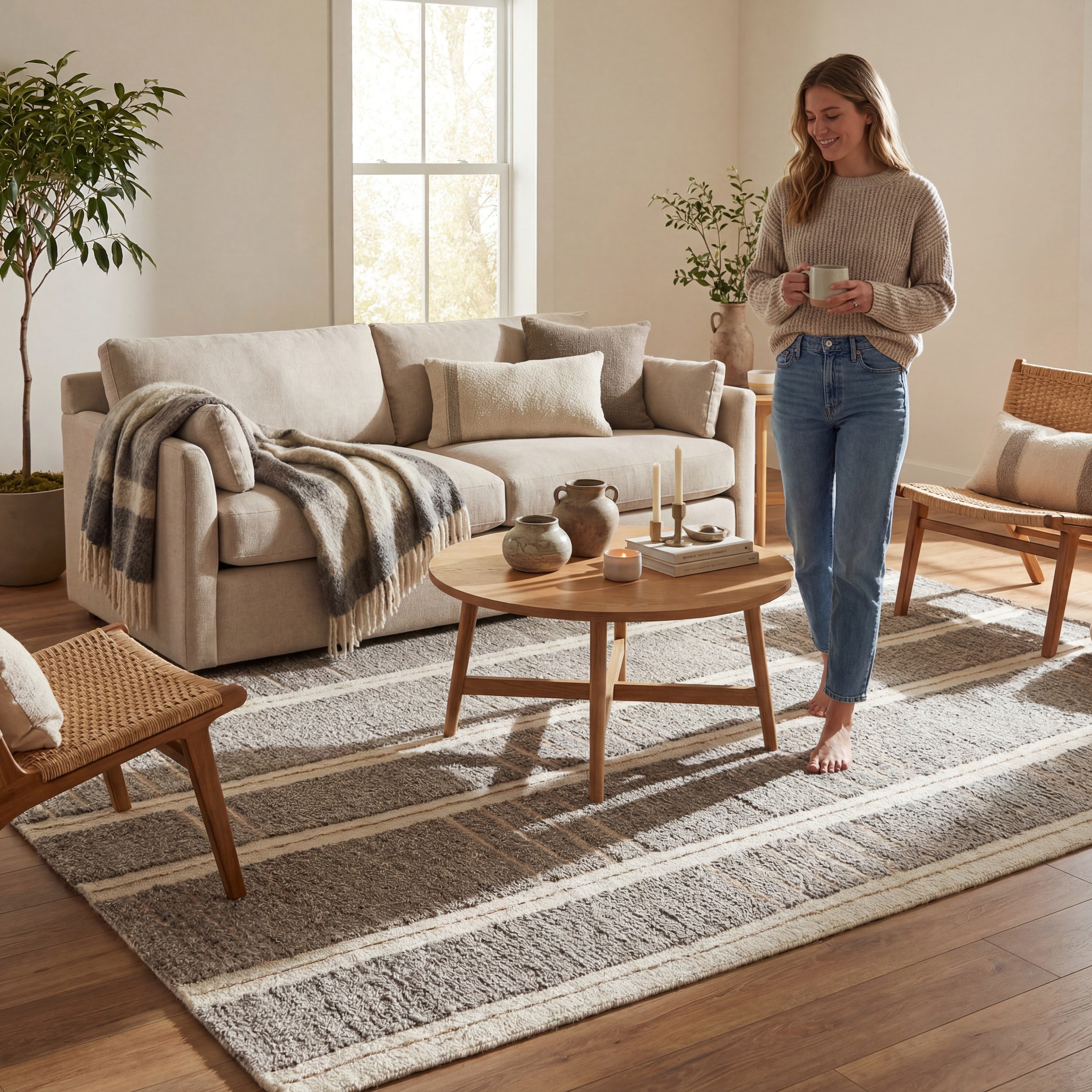 Nuloom Adaluna Modern Striped Wool Area Rug - Image 28