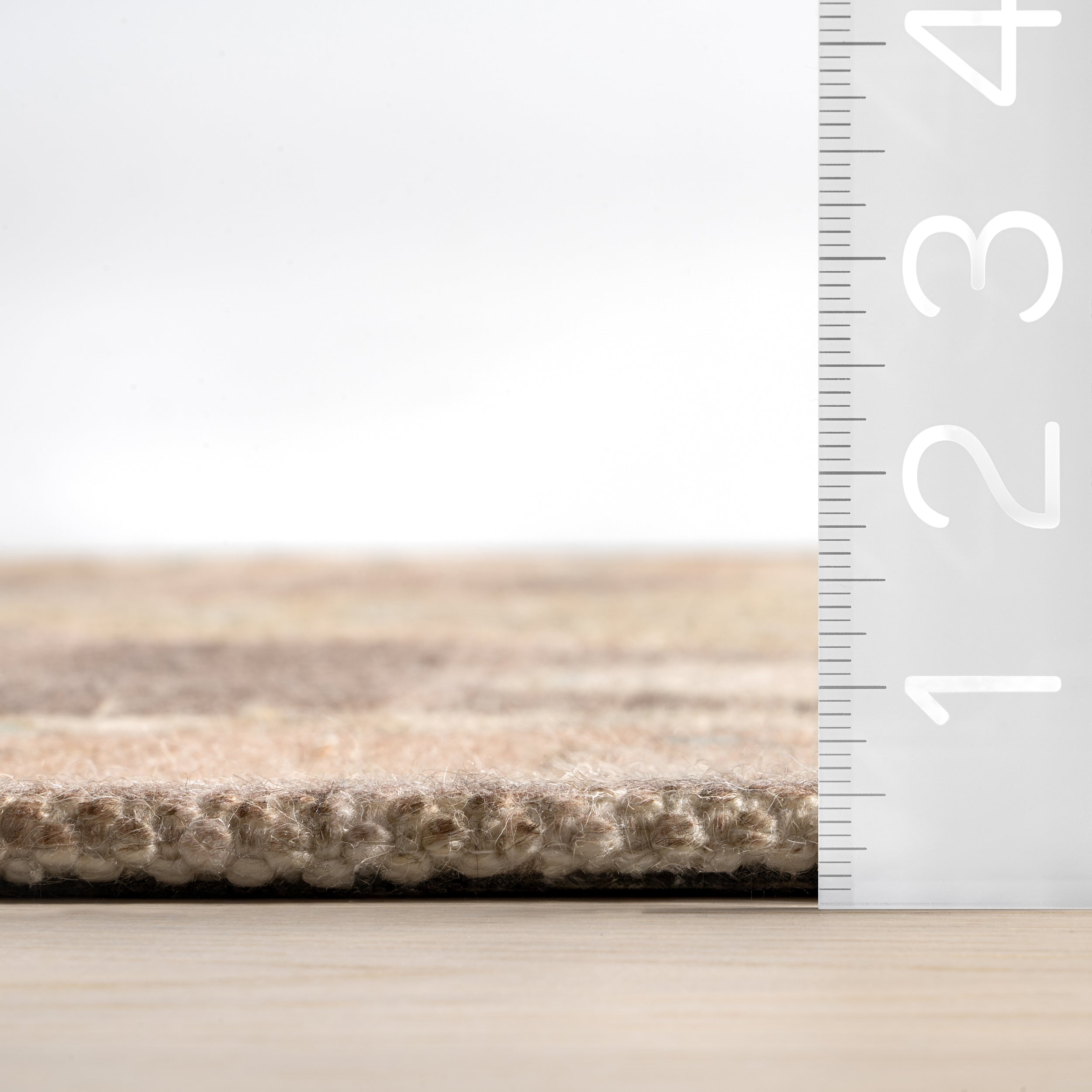 Fawn Medallion Wool and Cotton Area Rug - Image 3