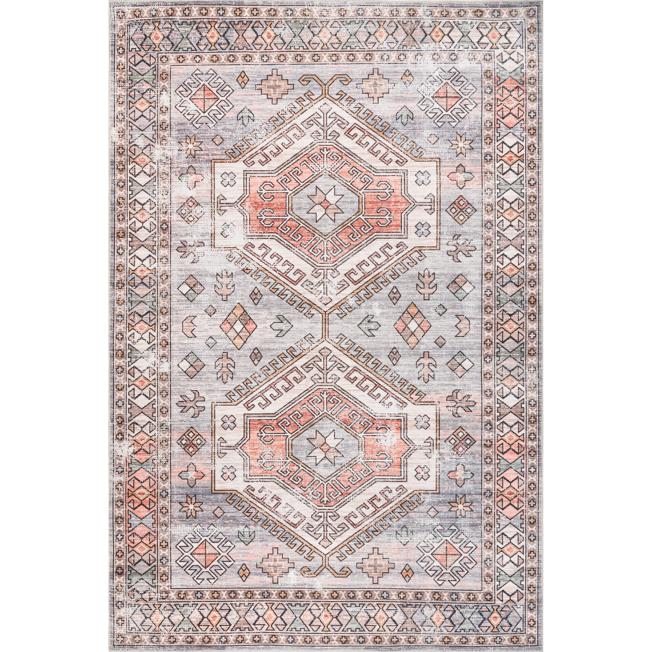 Mae Tribal Motif Machine Washable Area Rug - Image 14