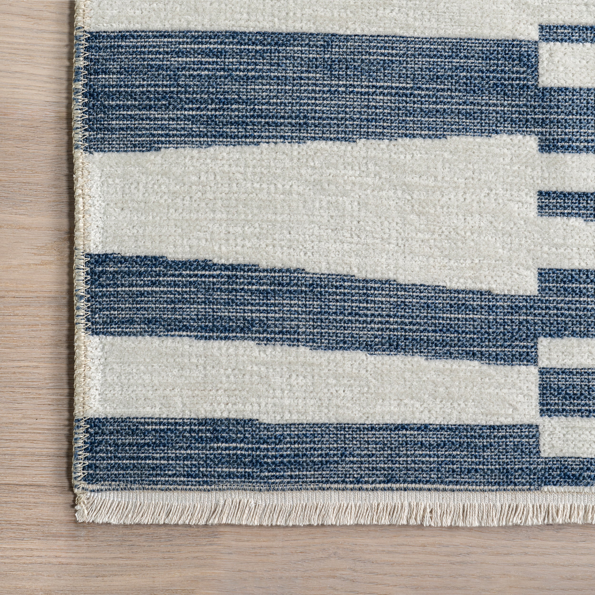 Kelcey Abstract Striped Machine Washable Area Rug - Image 14