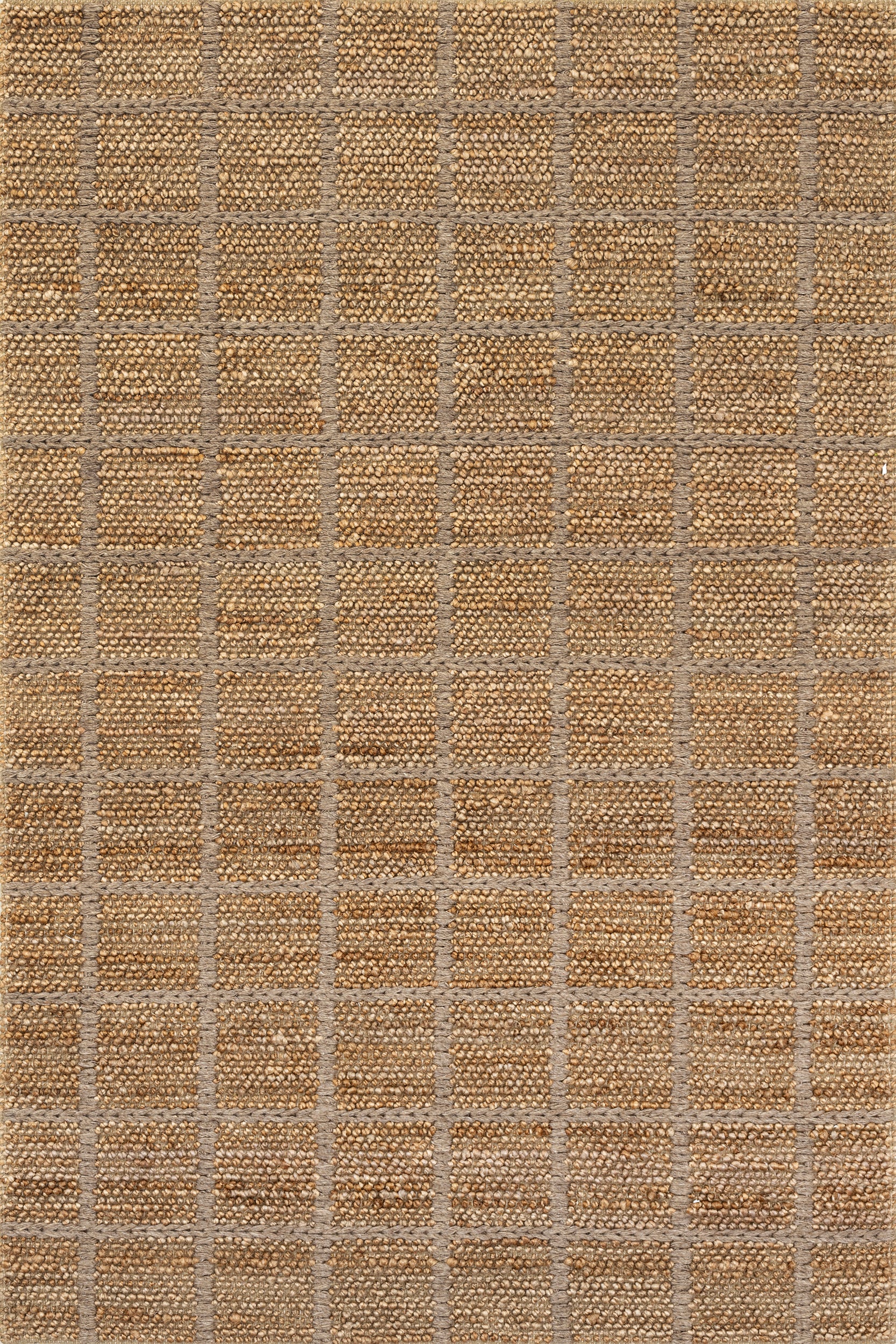 Penni Checked Jute and Wool Area Rug