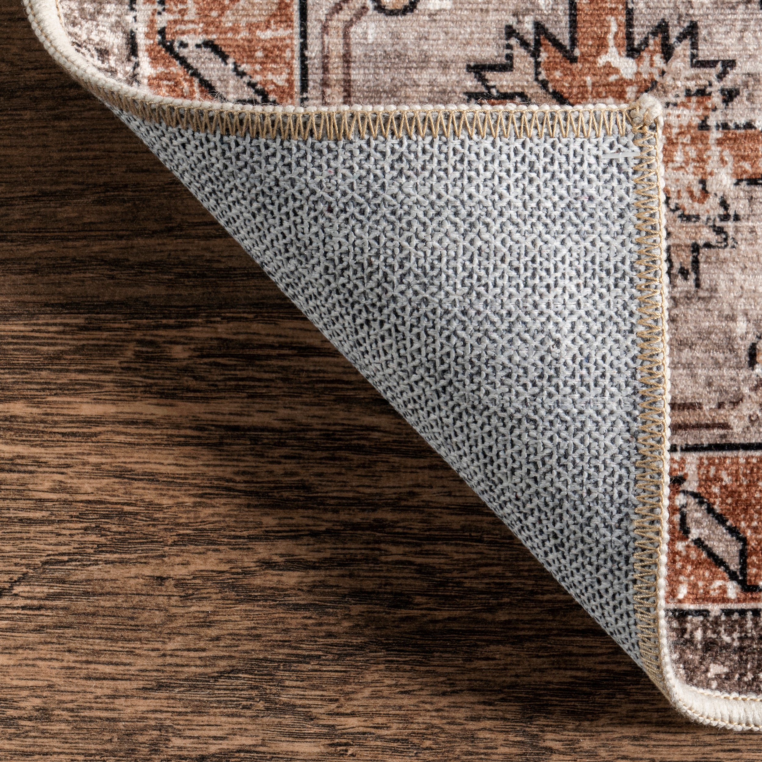 Sanna Distressed Medallion Machine Washable Area Rug - Image 7