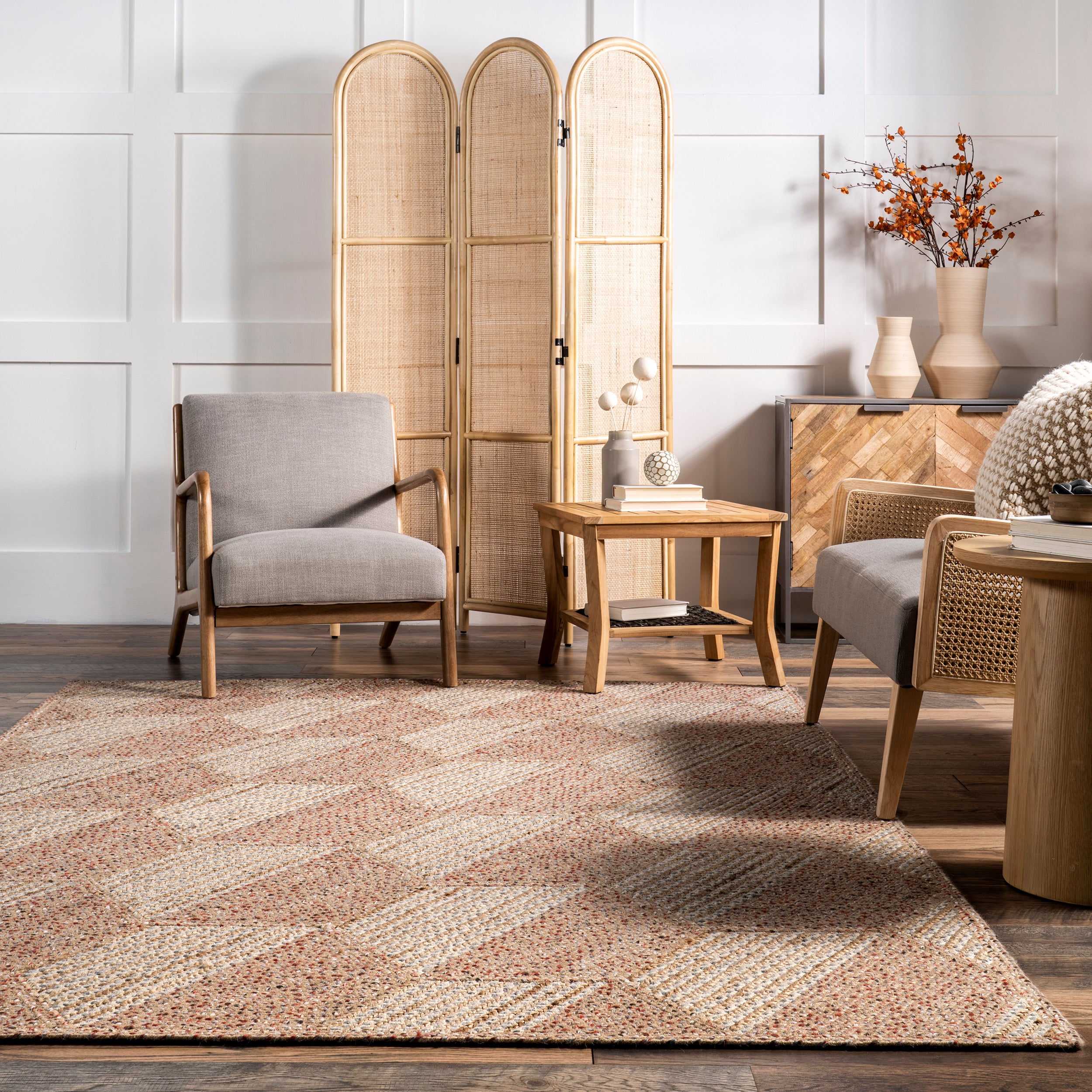 Mitzy Casual Honeycomb Jute Area Rug - Image 8
