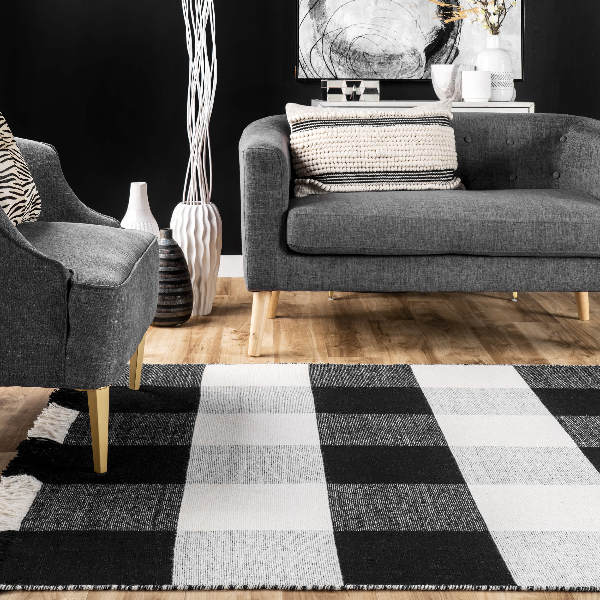 Fay Buffalo Plaid Fringe Area Rug - Image 8