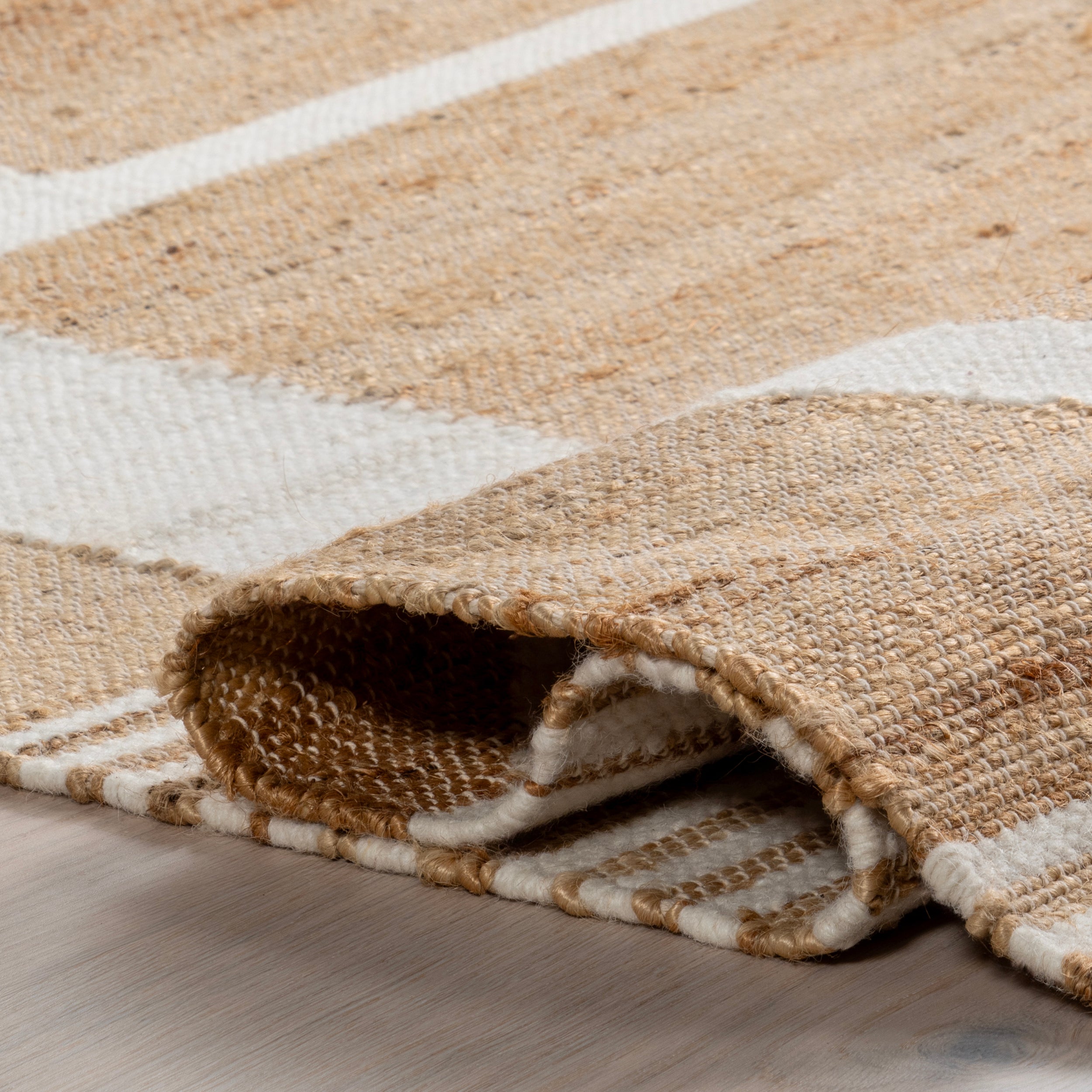 Ambrosia Geometric Tiled Jute Blend Area Rug - Image 4