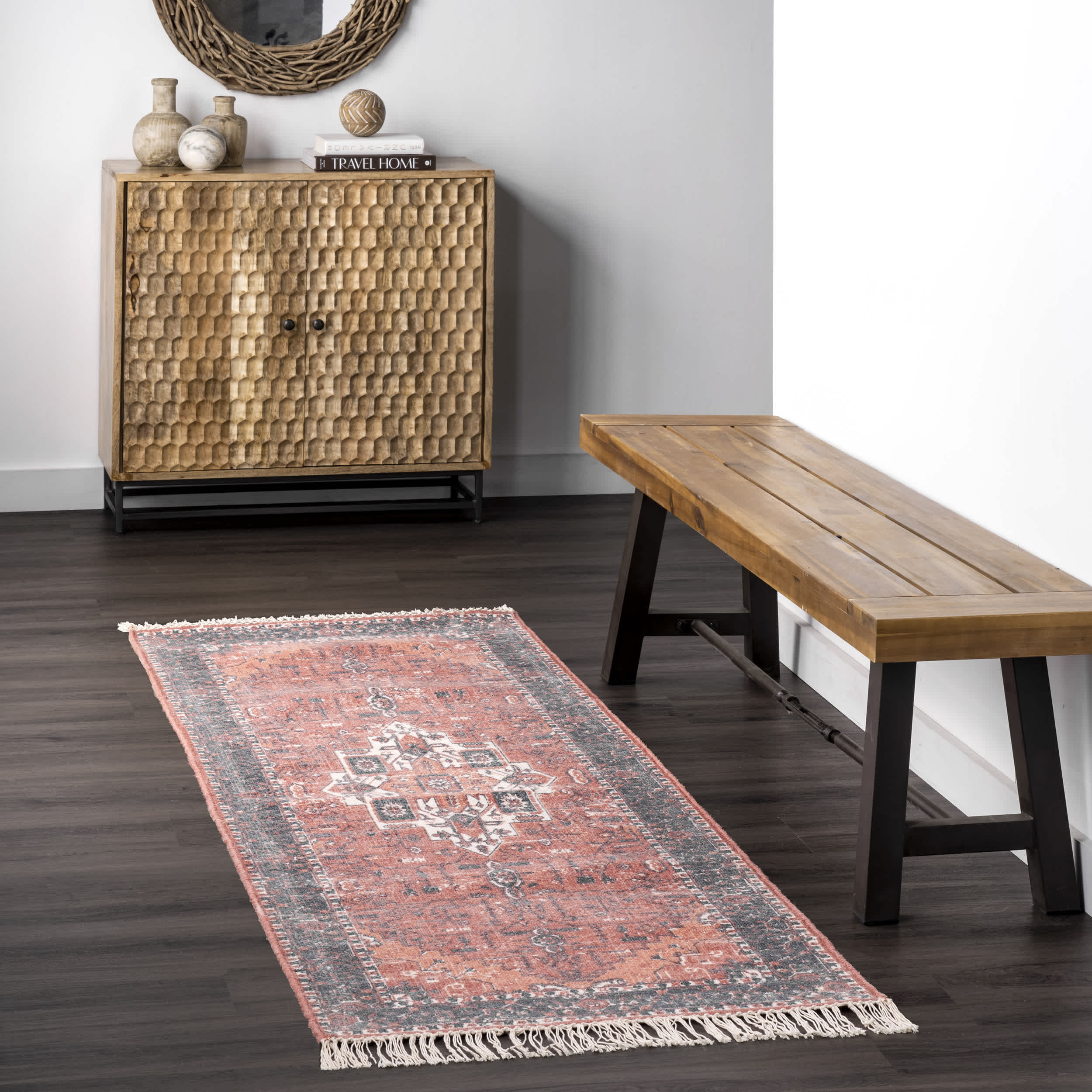 Miya Traditional Medallion Fringe Area Rug - Image 10