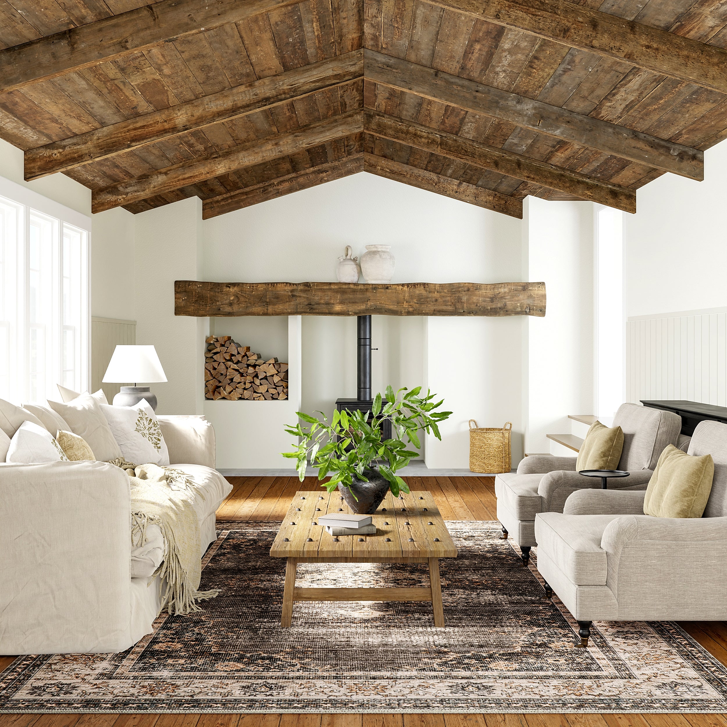 Rosewood Vintage Machine Washable Area Rug - Image 20