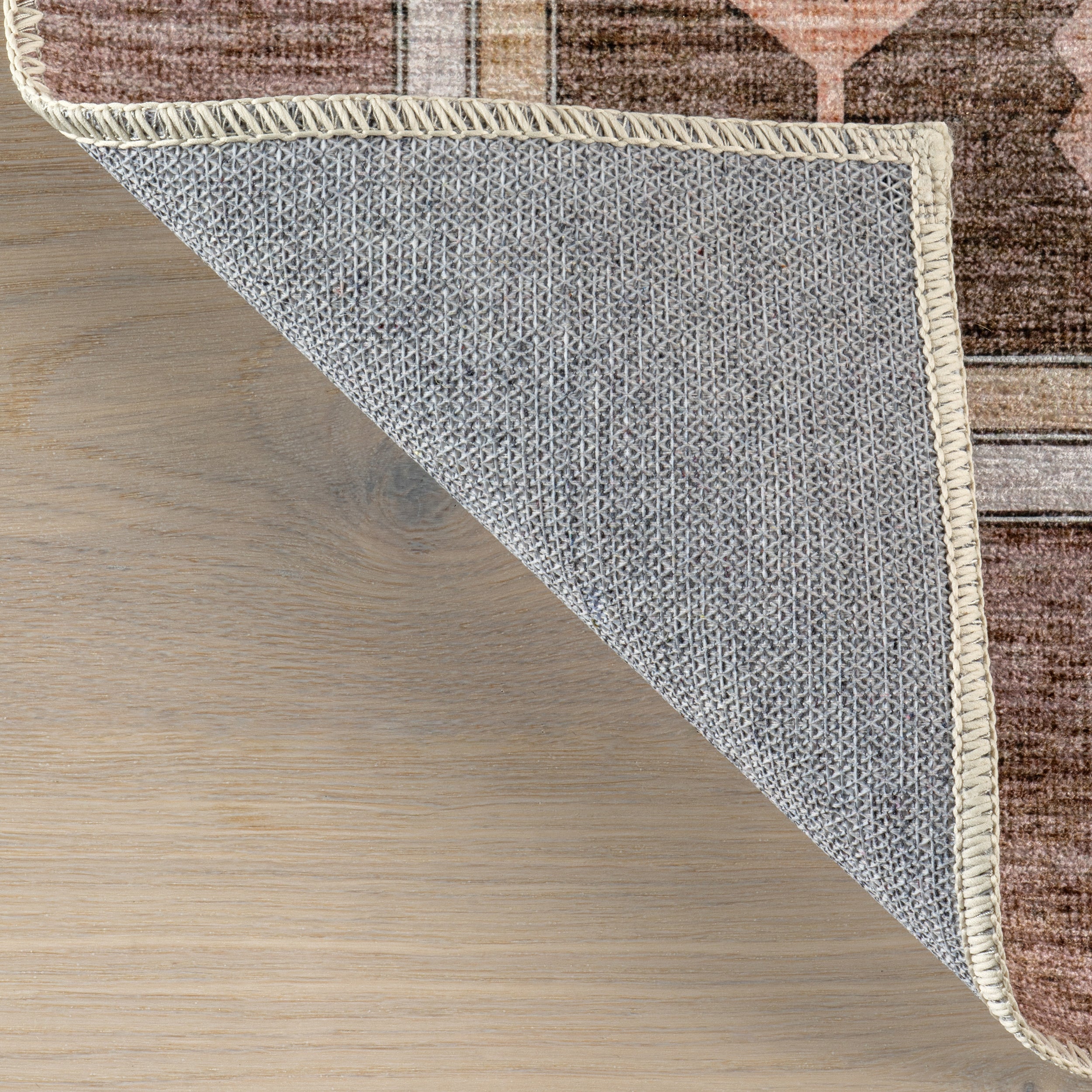 Donna SplashGuard Vintage Medallion Machine Washable Area Rug - Image 7