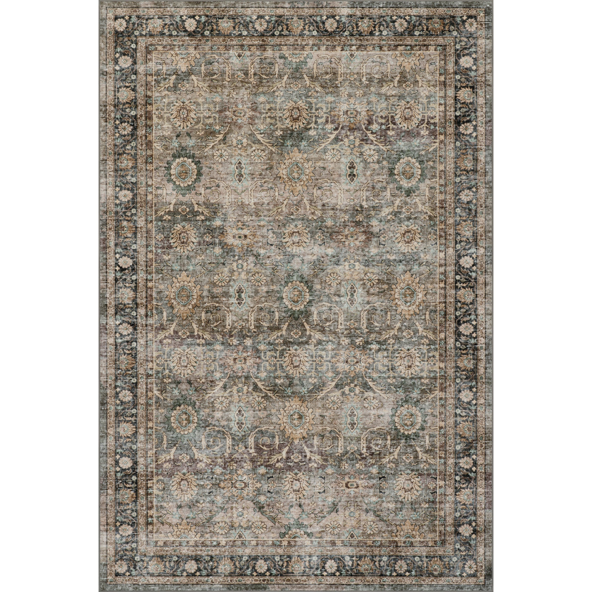 Nuloom Azrielle Traditional Floral Washable Area Rug