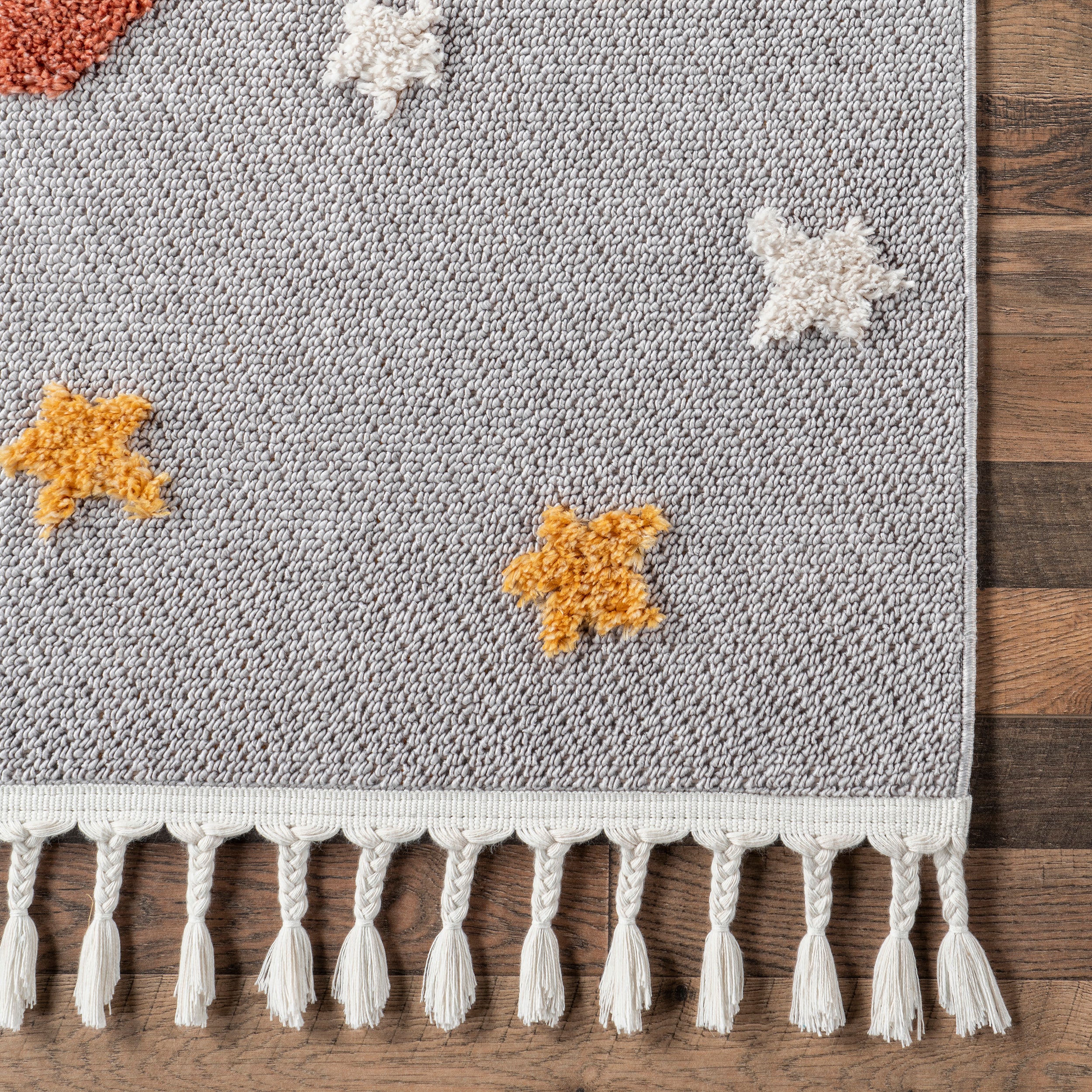 Journee Rocket Ship High-Low Kids Tasseled Area Rug - Image 5