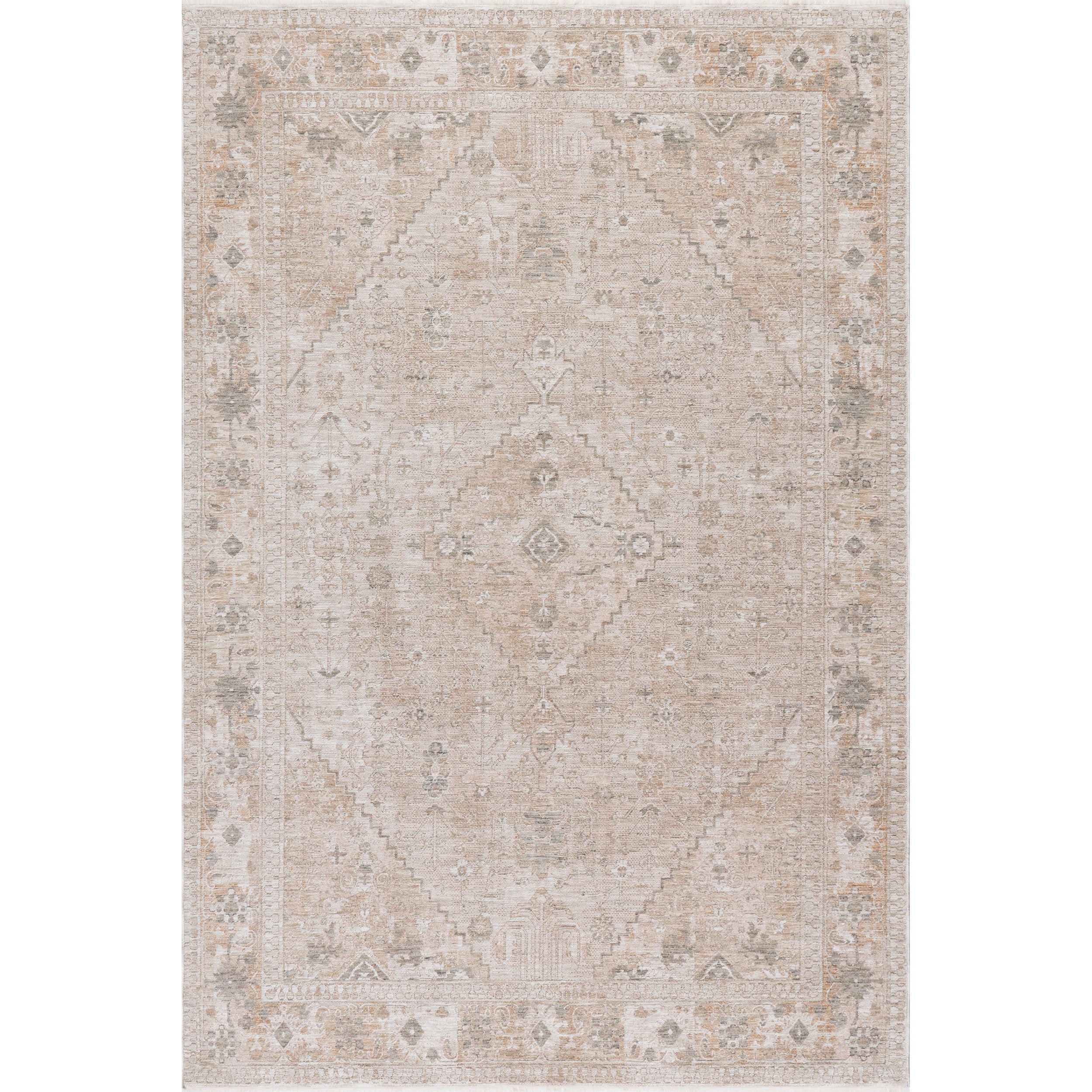 Koami Medallion Fringe Area Rug