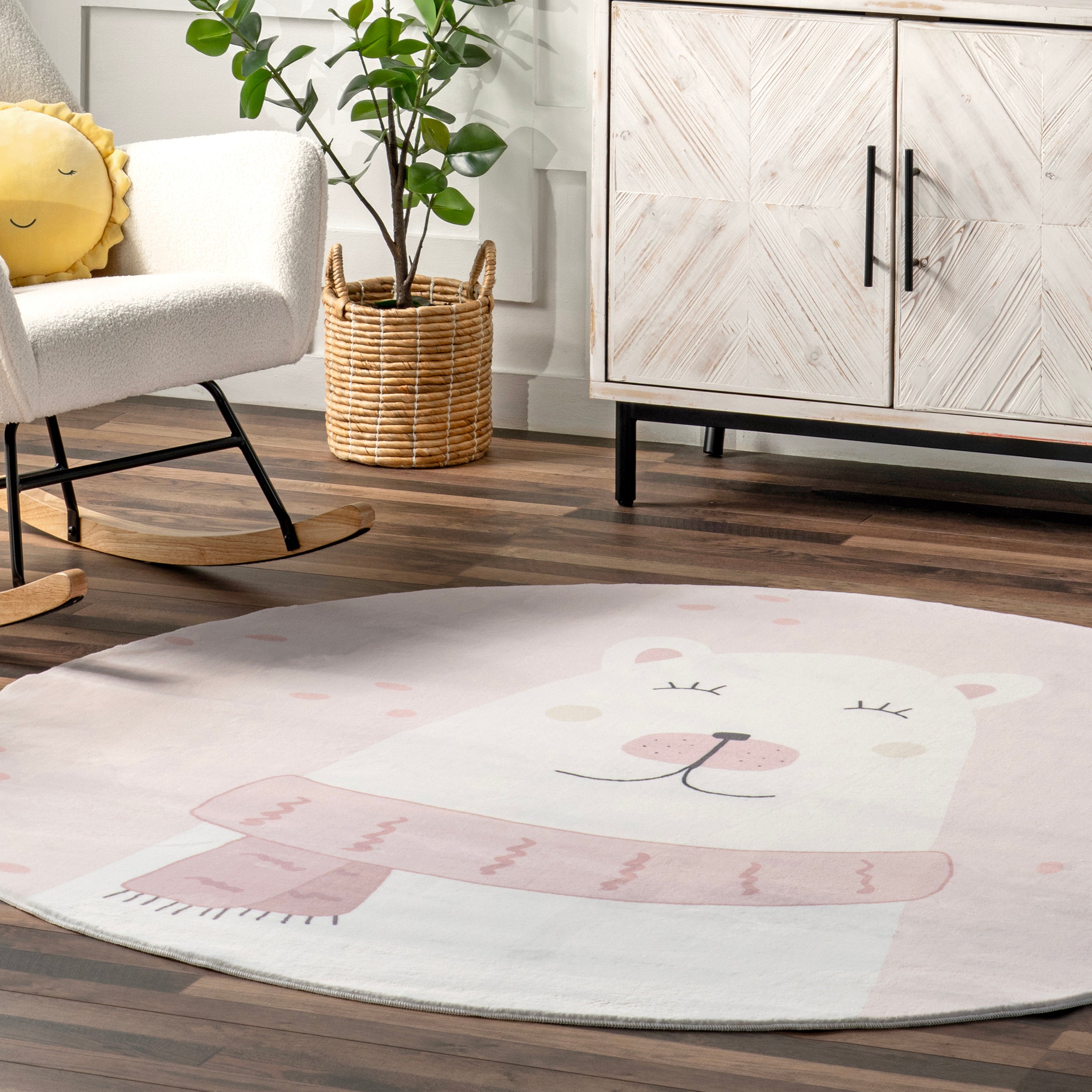 Jovie Polar Bear Machine Washable Kids Area Rug - Image 9