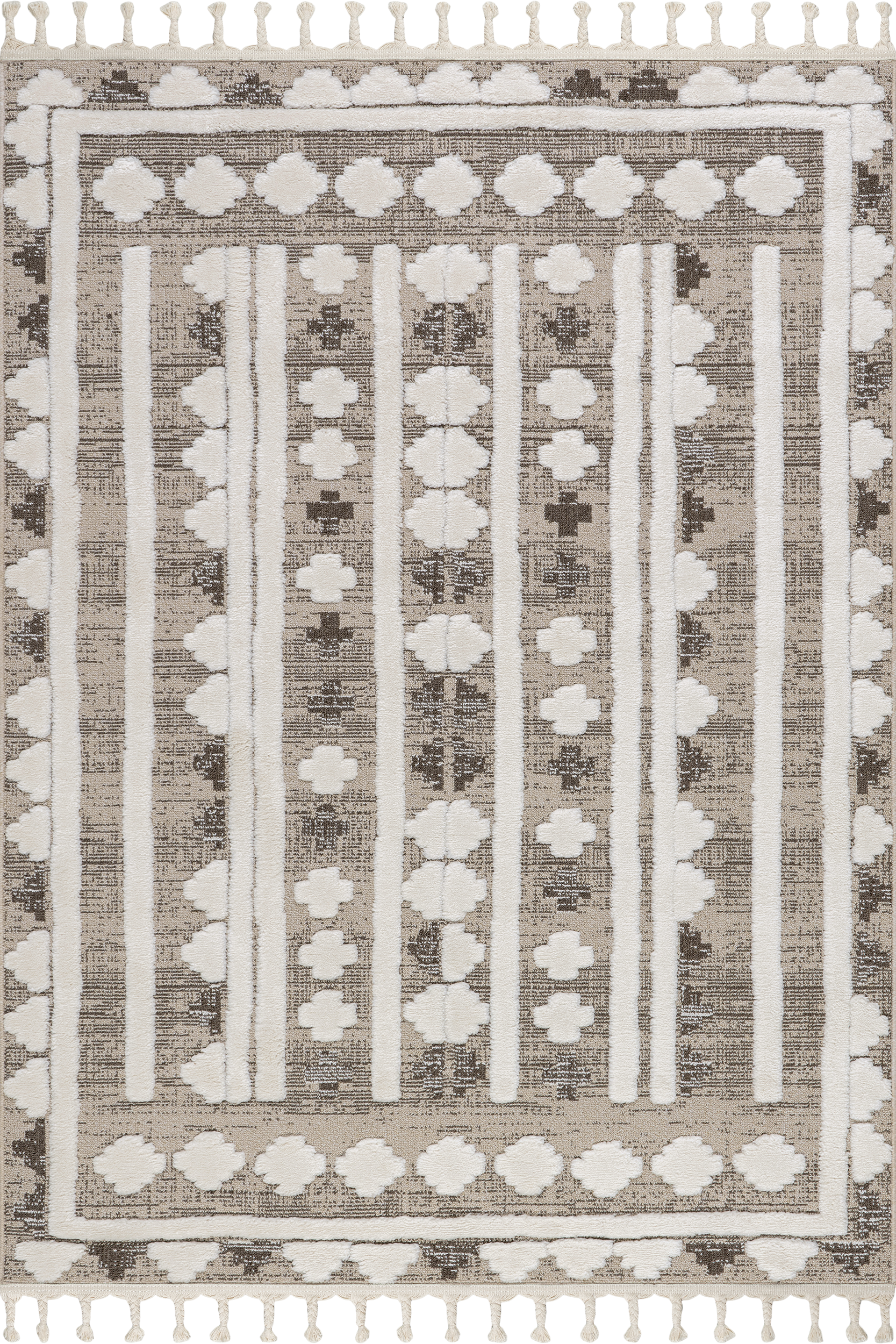 Audience Geometric Tasseled Area Rug
