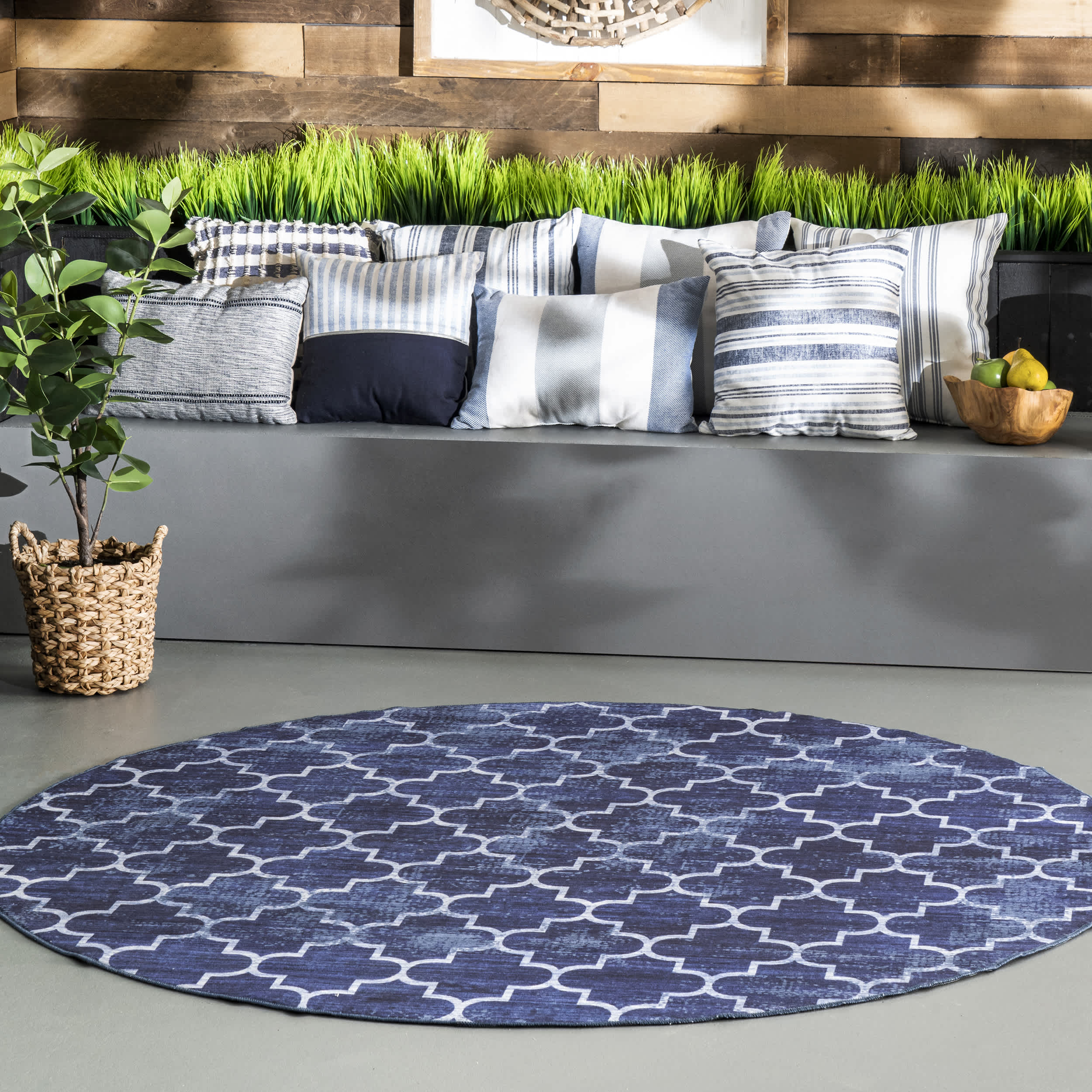 Maribel Geometric Machine Washable Indoor/Outdoor Area Rug - Image 11